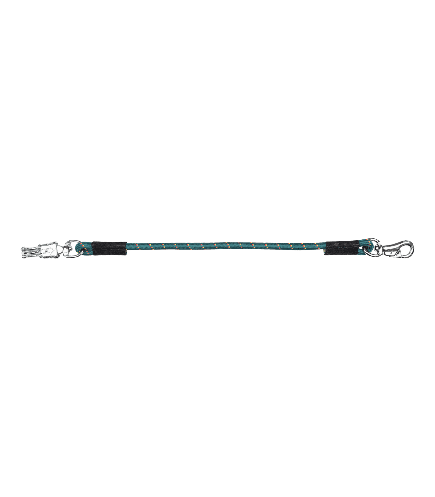 Waldhausen Attache élastique pour box et écurie, mousqueton antipanique, 90 cm, vert sapin/jaune