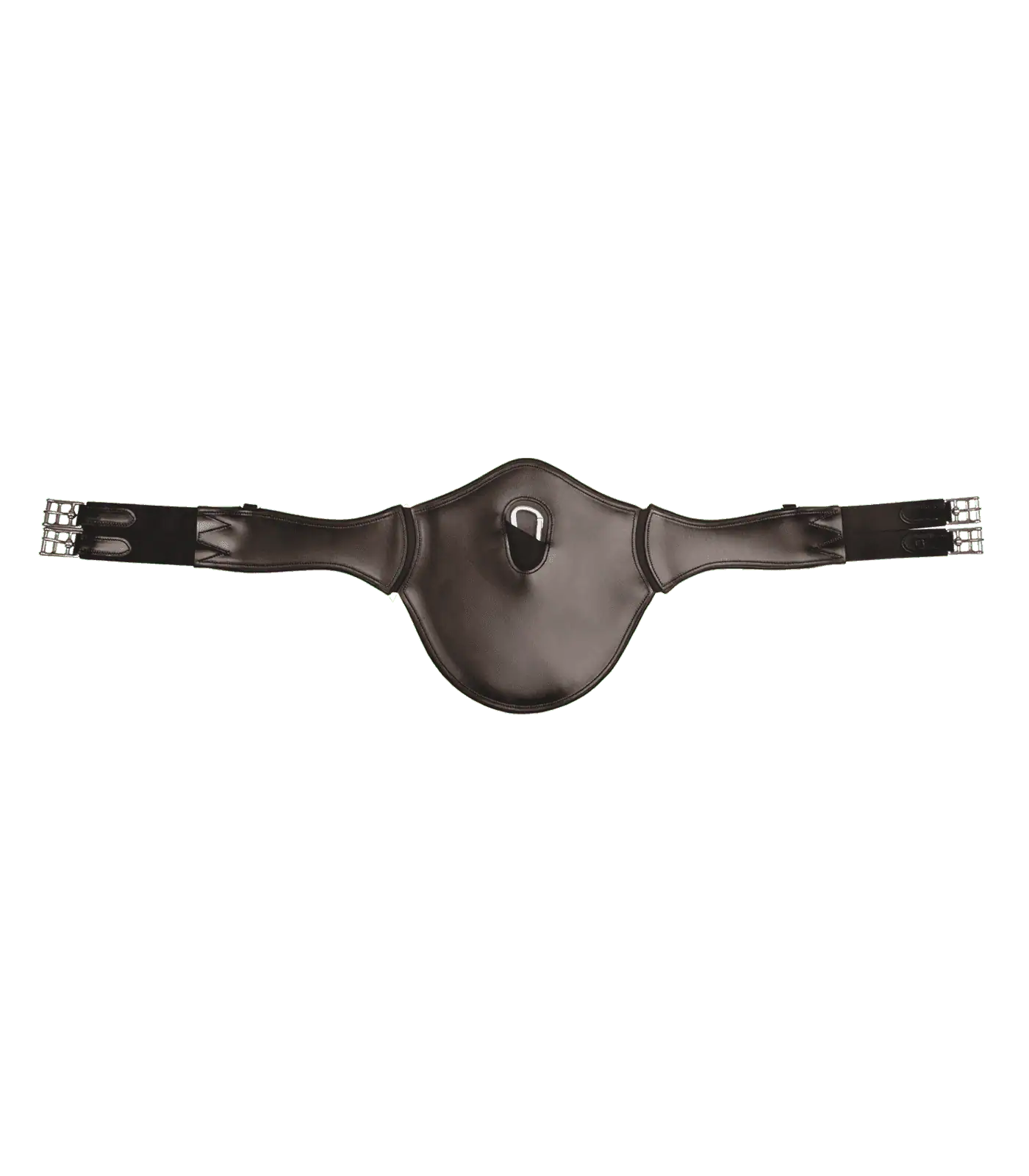 Waldhausen Lädersadelgjord med Bukklaff, Elastisk, Stötskydd, brun, 120 cm