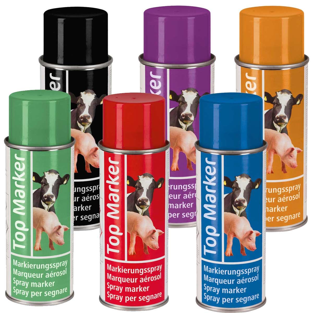 Kerbl TopMarker spray marcare vite, culoare intensă, gamă de produse