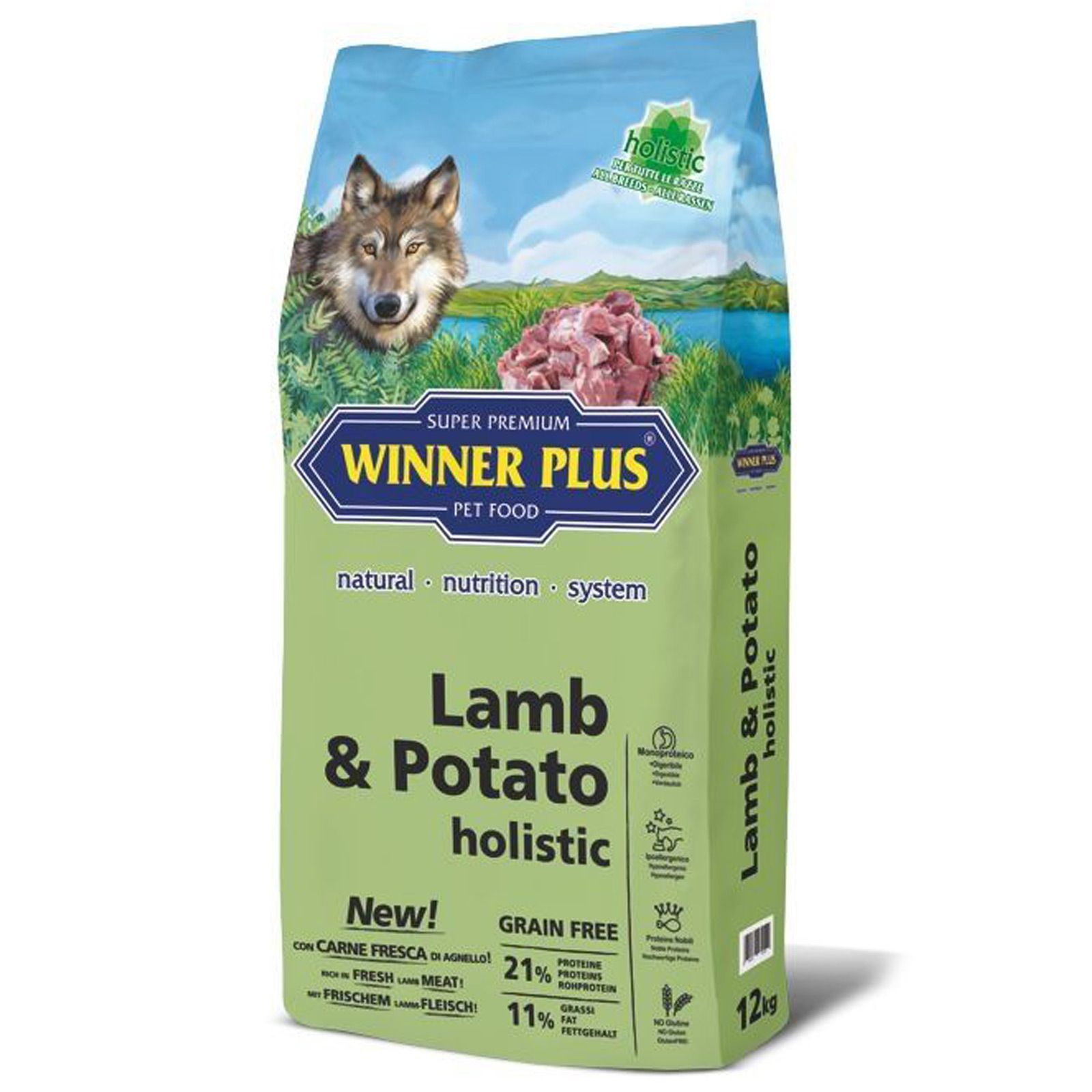 Winner Plus Holistic Lamb & Potato avec agneau 12 kg