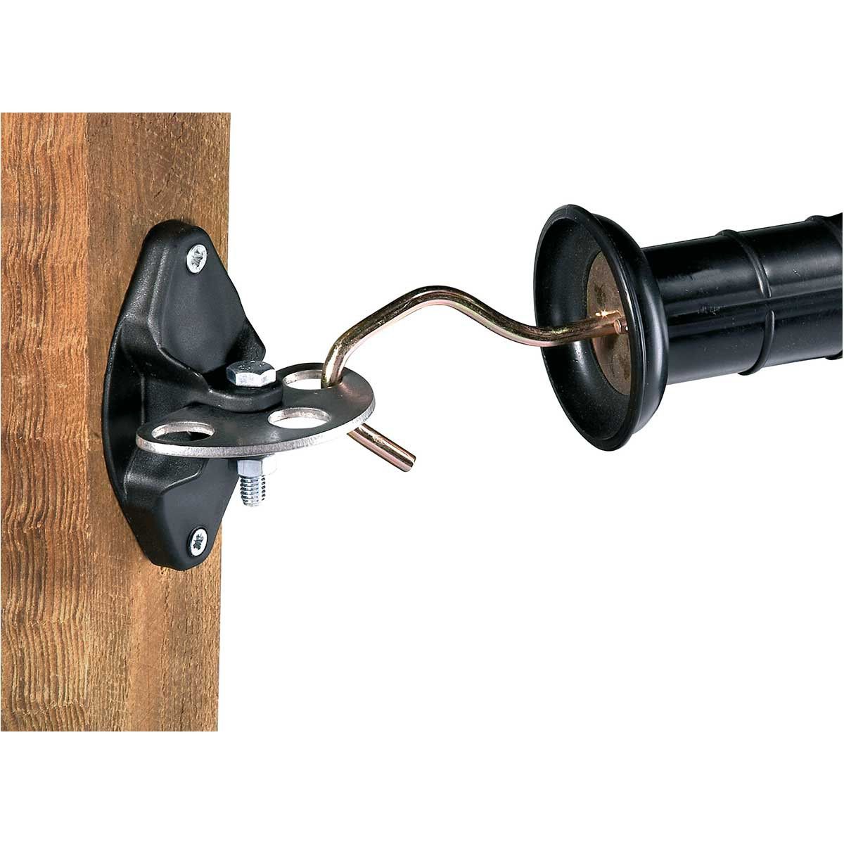 Isolateur de poignée de portillon Vario AKO, 2 pièces, plaque inox, schéma de montage, isolateur