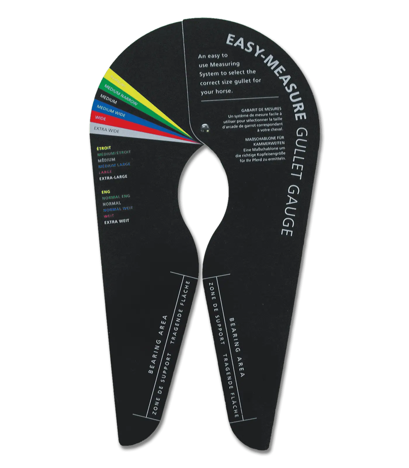 WINTEC Easy-Change Gullet Gauge for Precise Gullet Width Measuring, size chart