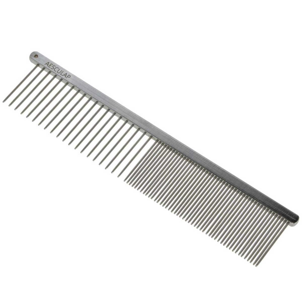 Aesculap Pettine da pelliccia con manico in acciaio inox