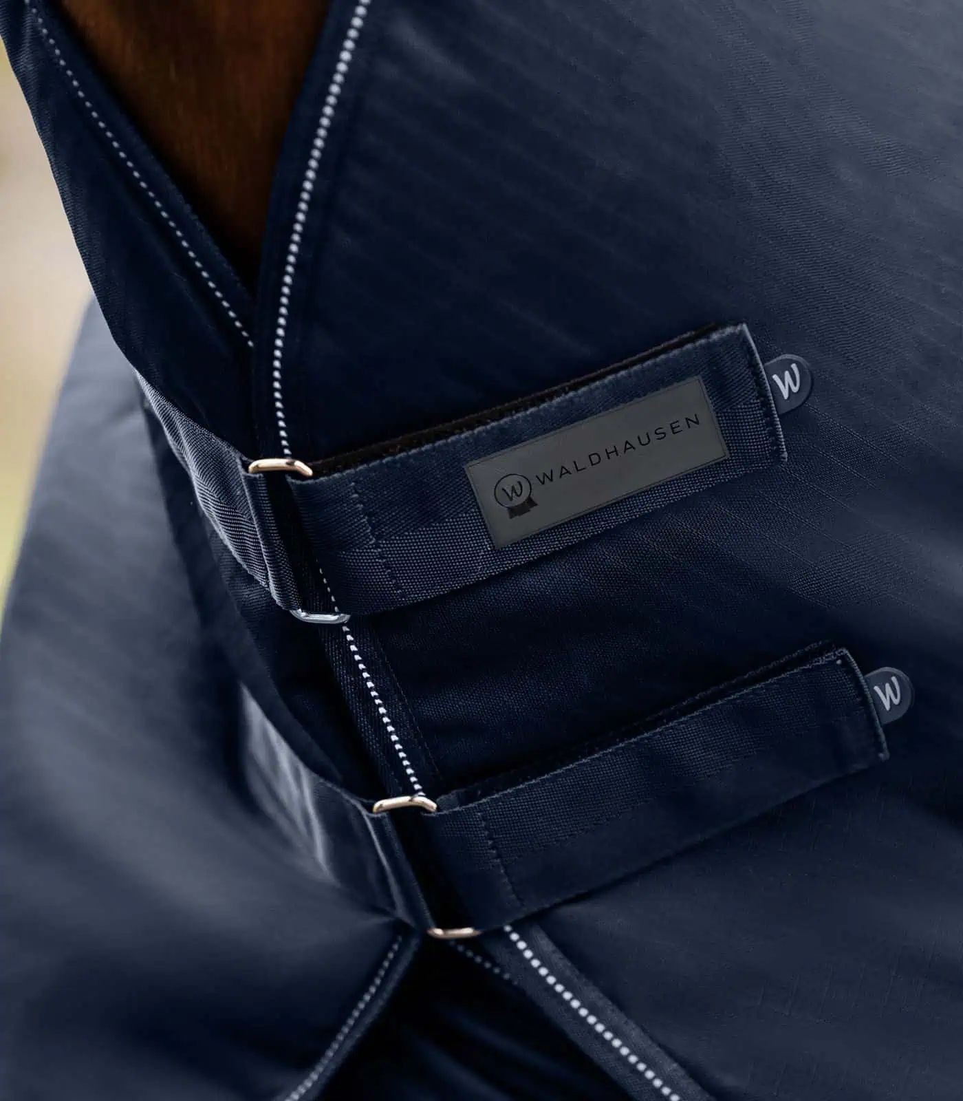 Couvre-cou d'extérieur Waldhausen 600D, Light - imperméable, Bleu Nuit Poney