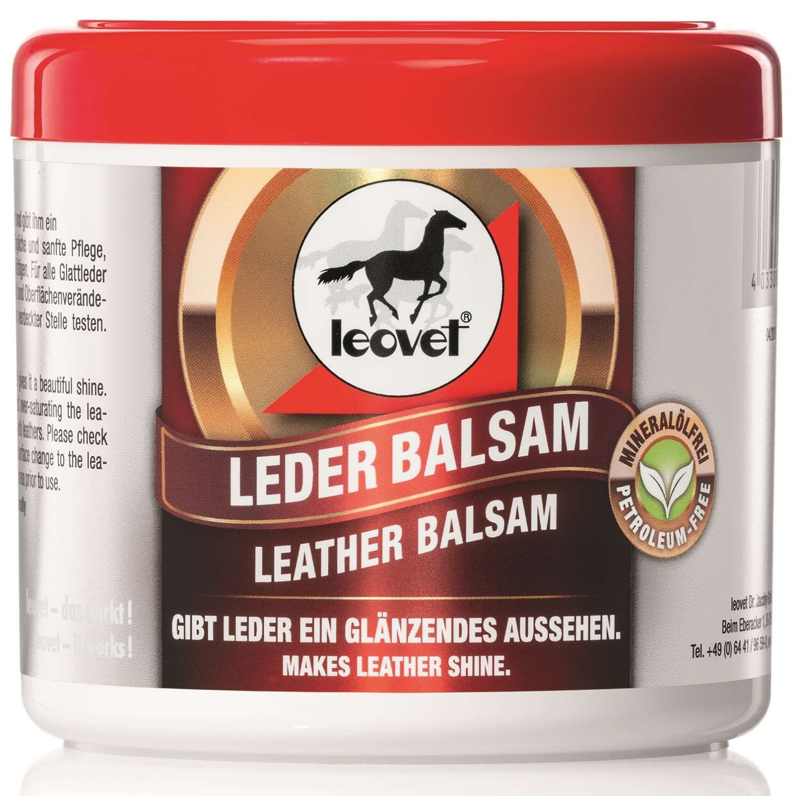 leovet Leather Balm Leather Care 500 ml, Mineral Oil-Free
