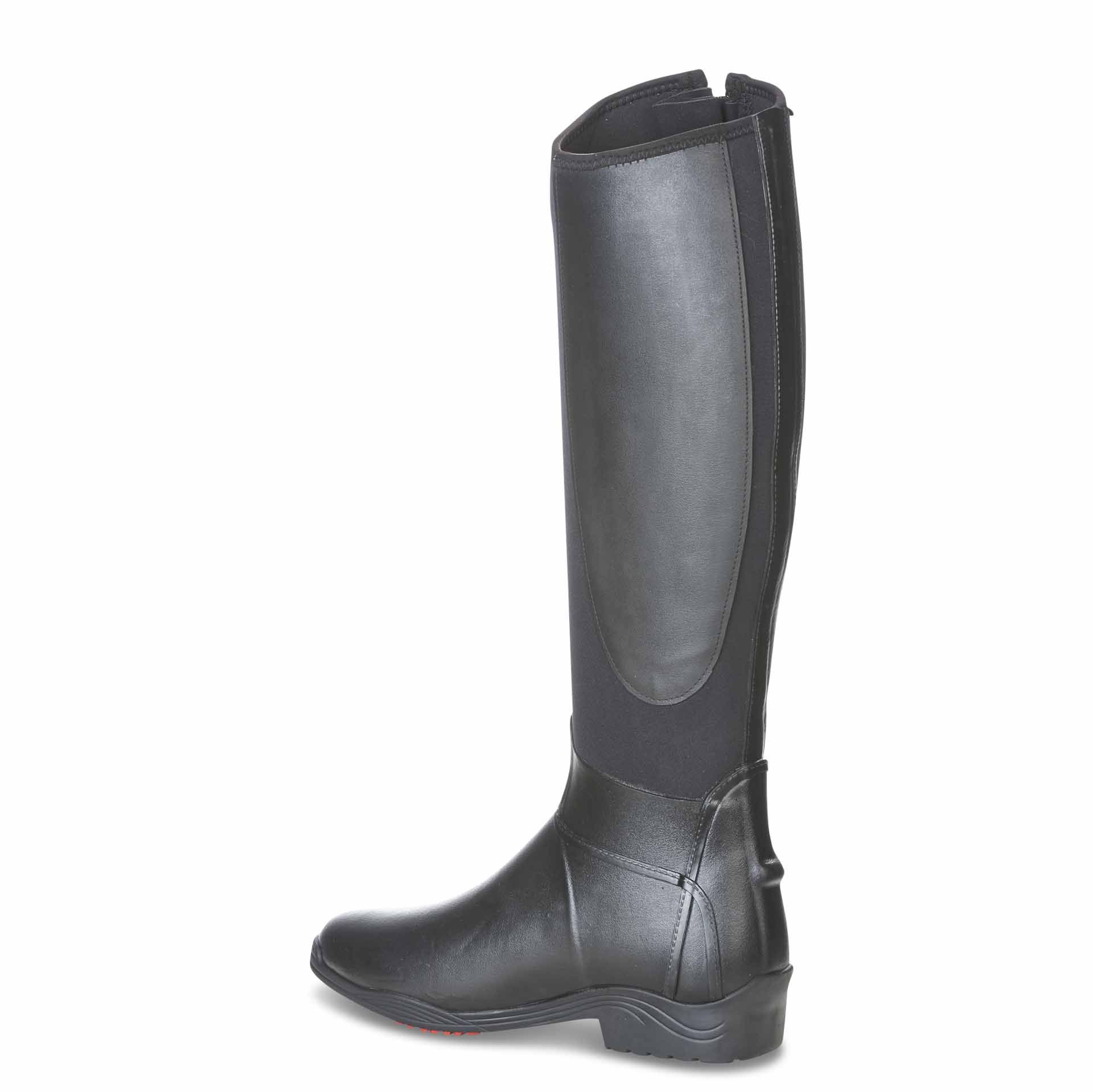 BUSSE Riding Mud Boots CALGARY, waterproof, black, durable design, side view