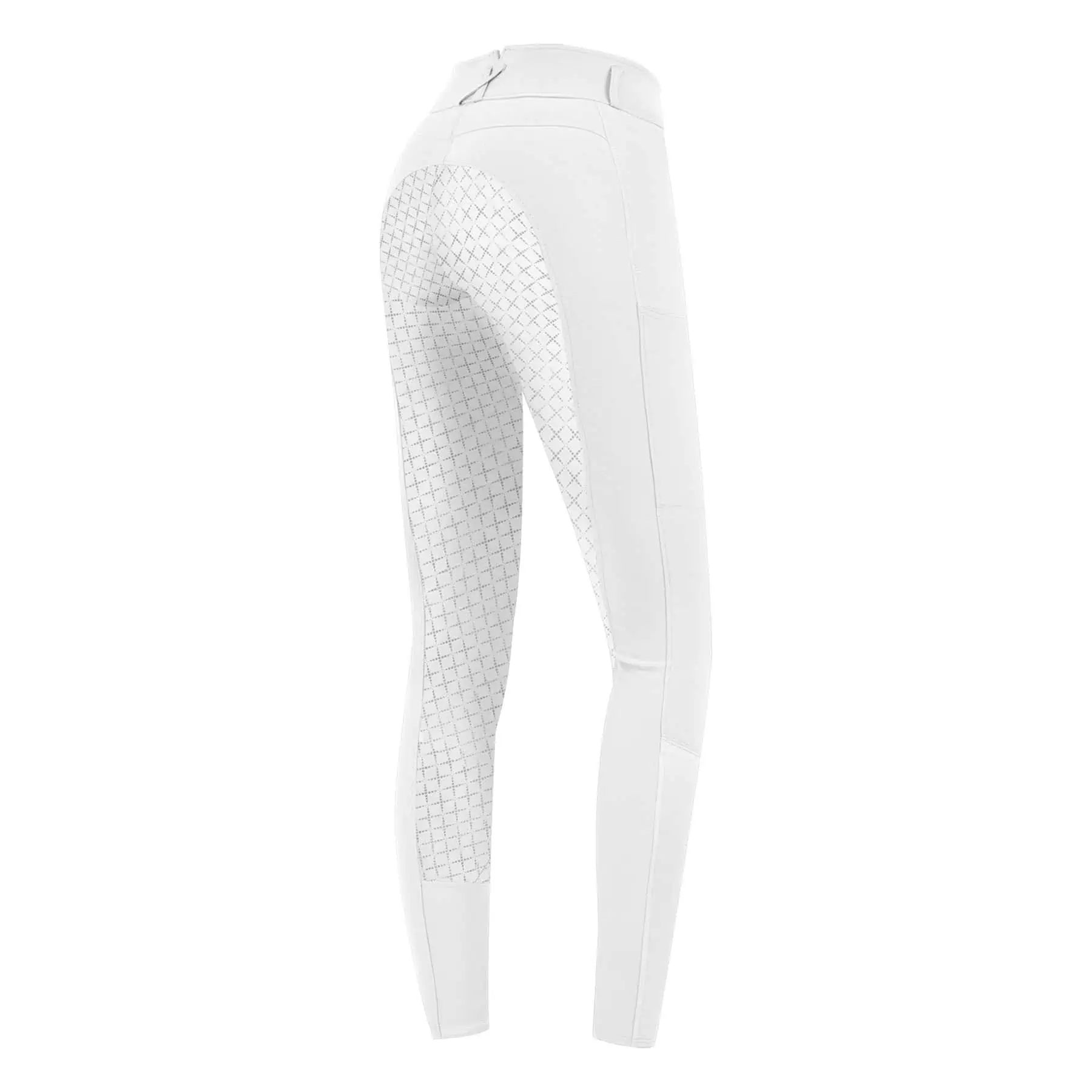 ELT Micro Sport szilikonos magas derekú lovaglónadrág, teljes ülőfelület, fehér, 46