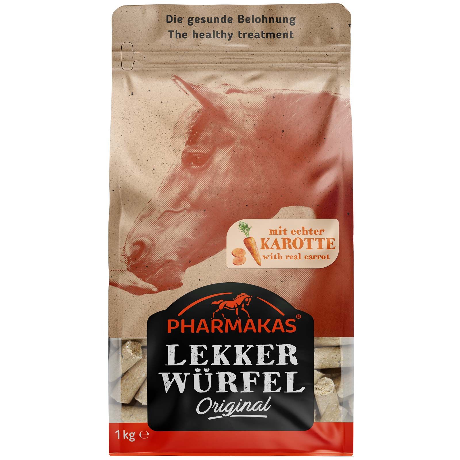 Pharmakas Biscotti per cavallo gusto carota 1 kg, confezione