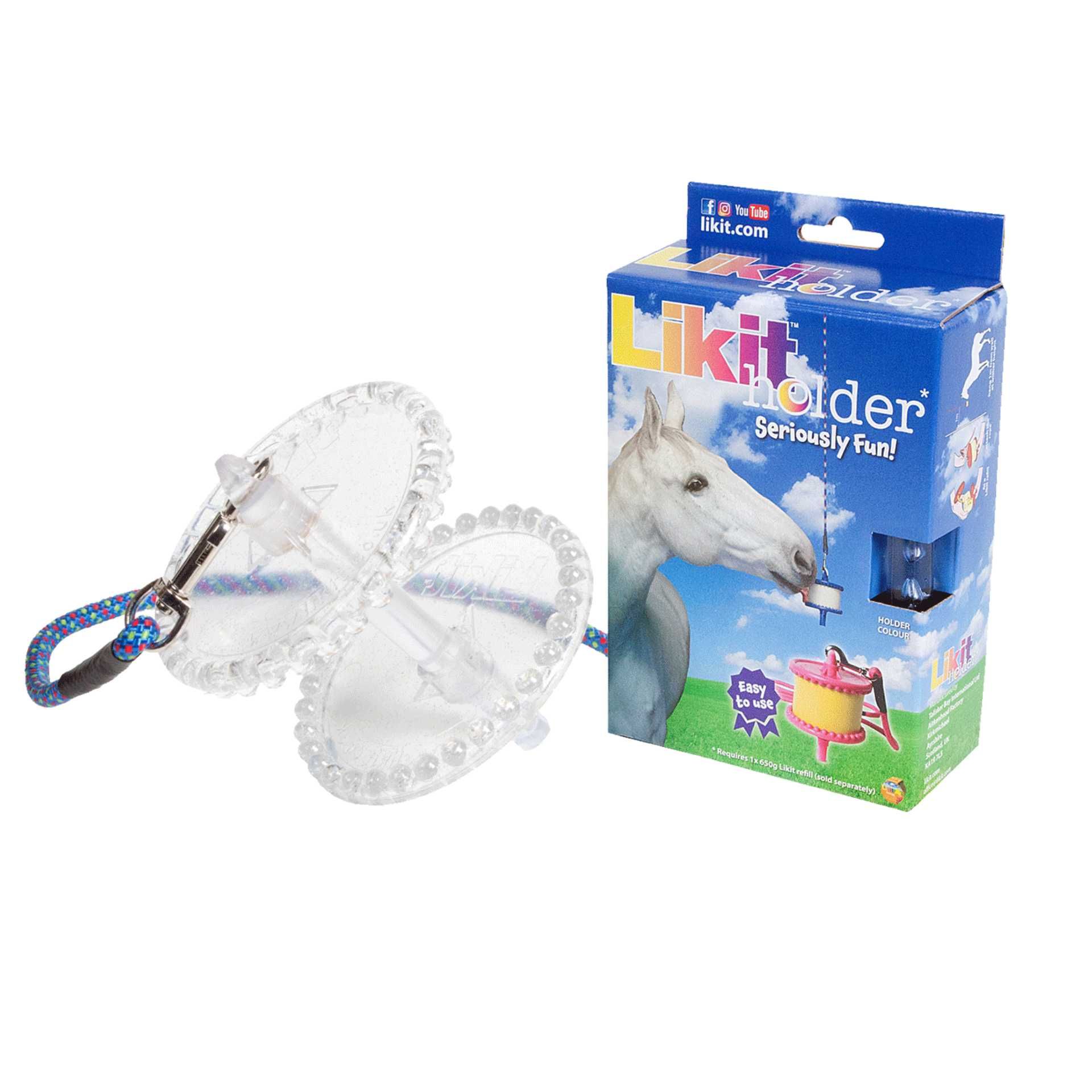 Likit Halterung, klar glitzer