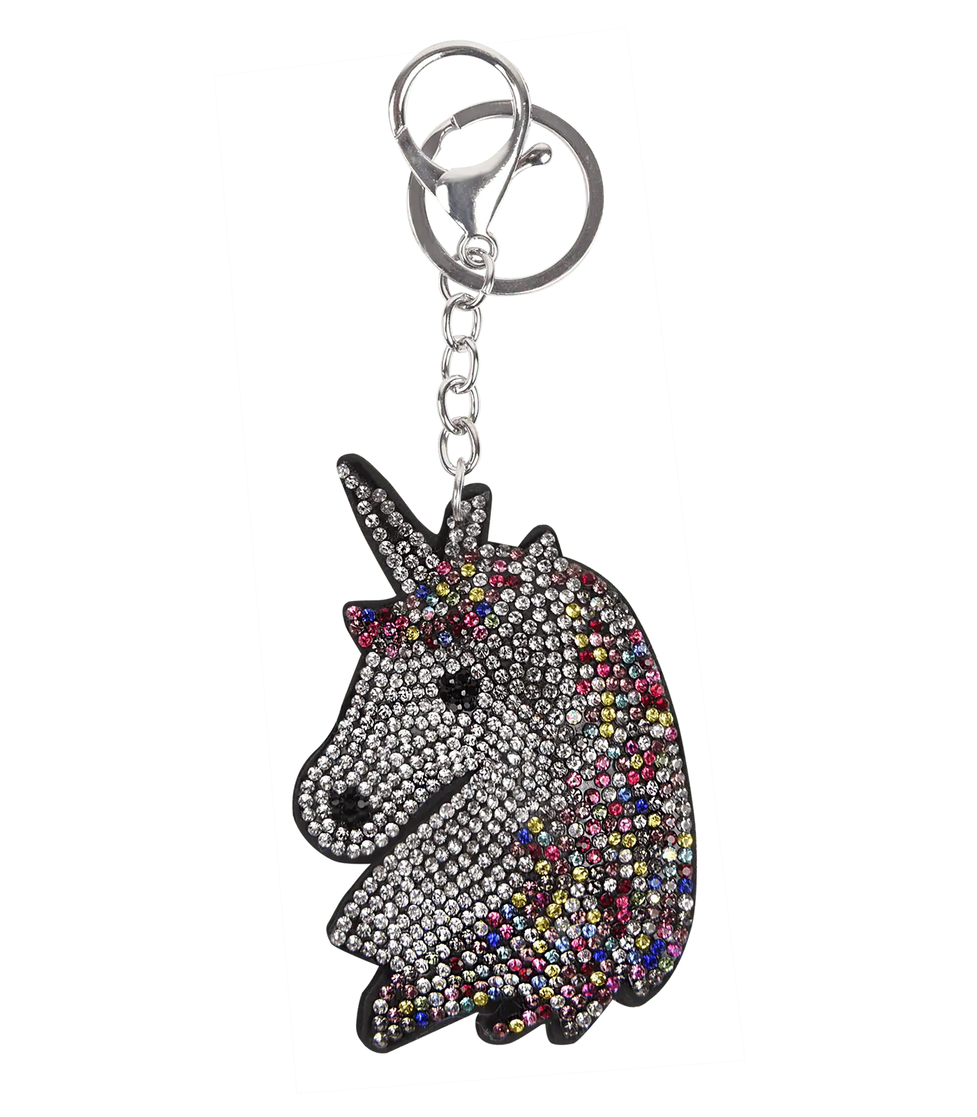 Waldhausen Schlüsselanhänger Einhorn-Kopf, silberfarben/bunt