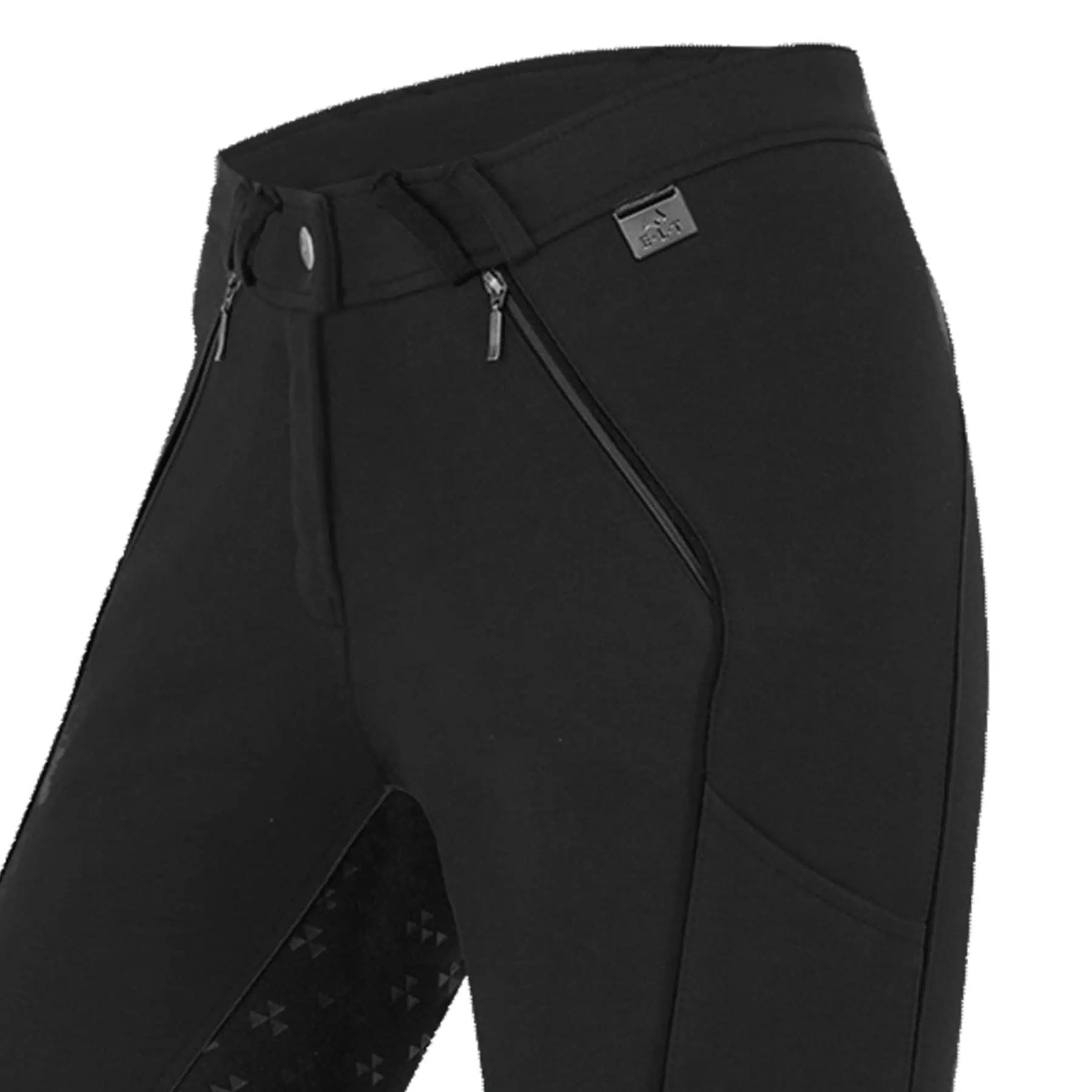 ELT Fenja Breeches, Kids Full Seat Riding Breeches with Glitter Detail, detail view, closure