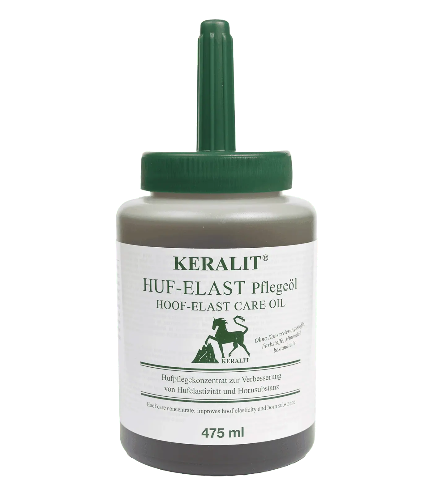 Olio Keralit Huf-Elast per zoccoli elastici del cavallo, 475 ml