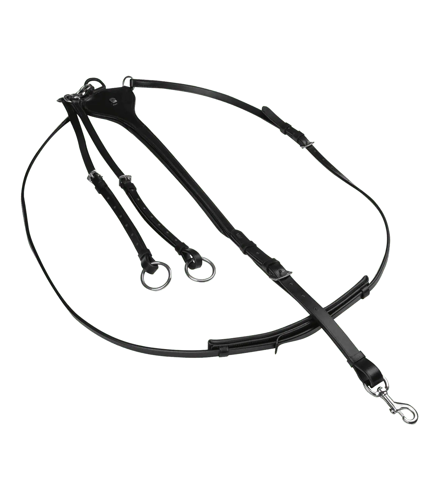 Waldhausen X-Line Martingale Professional en cuir avec rembourrage au garrot, Noir, FULL
