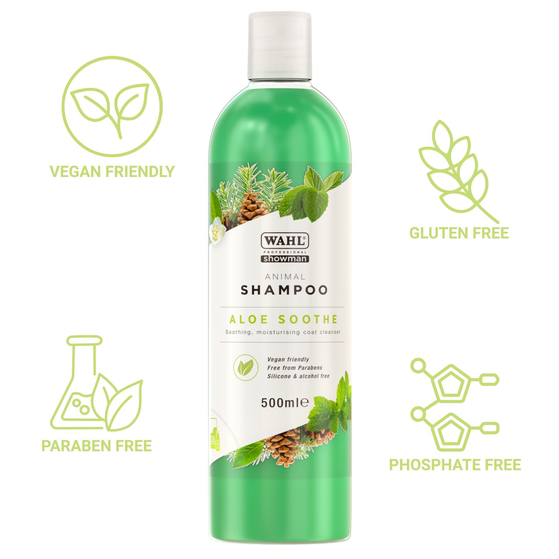 shampoo, aloe, plant-based, vegan, 500ml