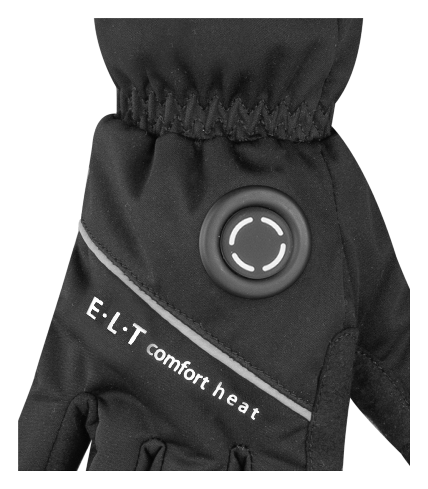 ELT Heizhandschuhe Comfort Heat, beheizbar mit Powerbank, schwarz, Detailansicht, Schalter