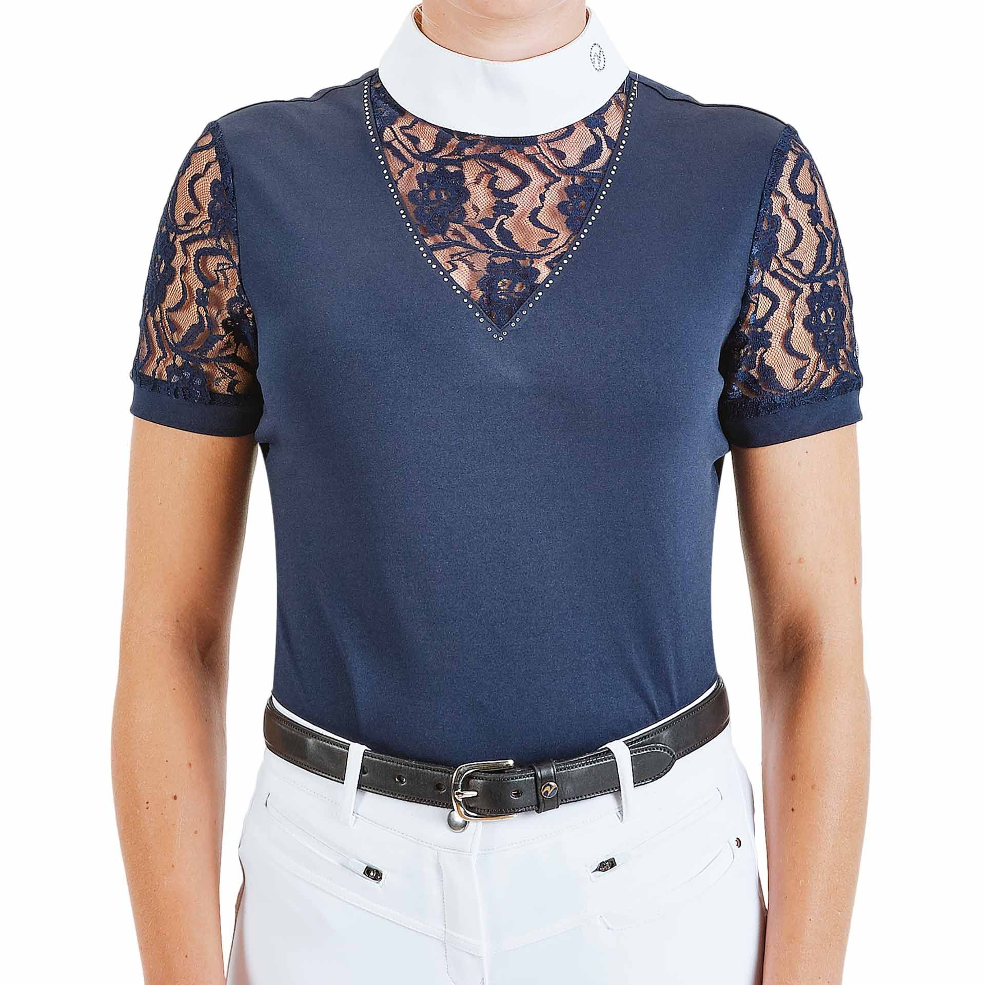 BUSSE Turnier-Shirt RAVENNA, Kurzarm mit Stehkragen