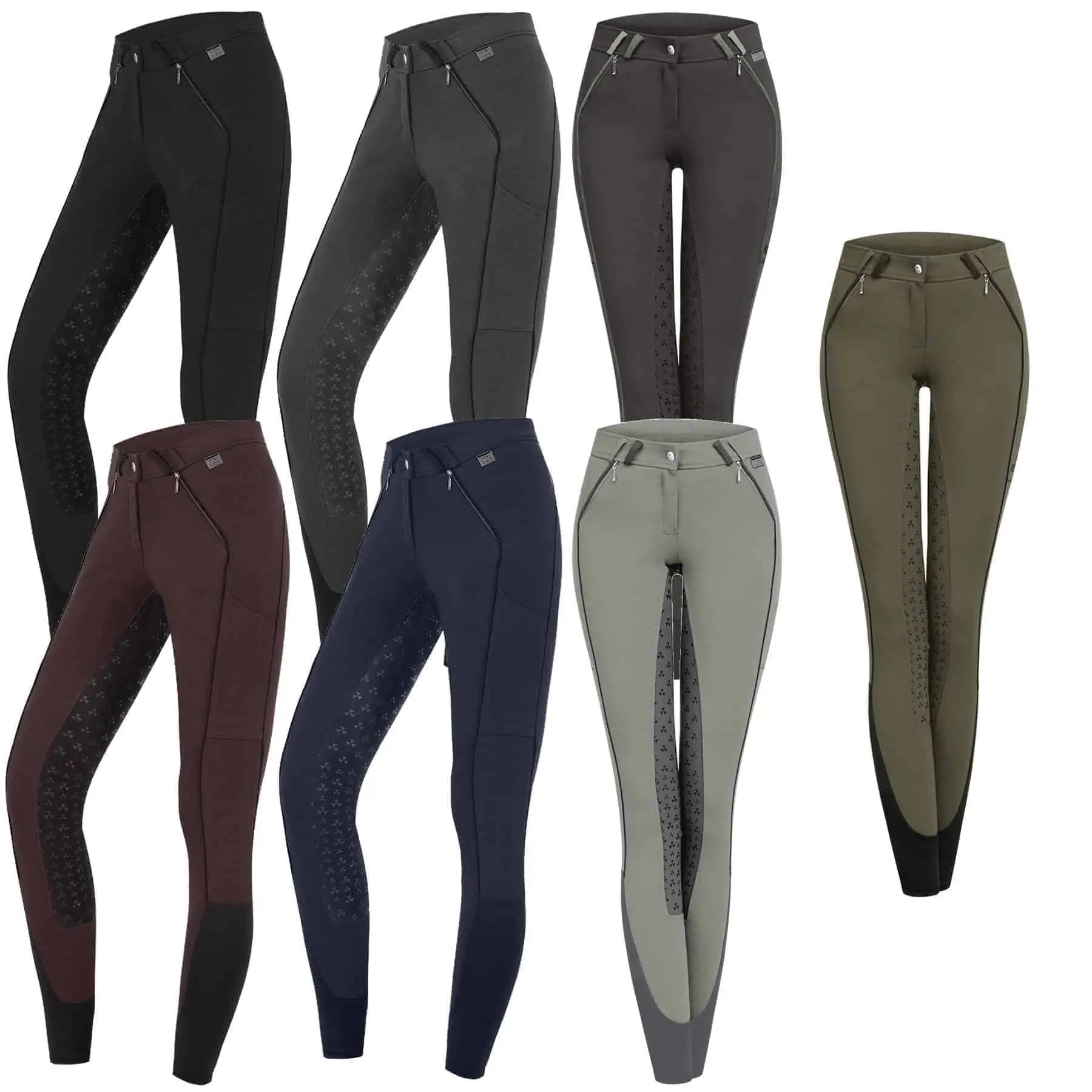 ELT Reithose Fenja, Kinder-Vollbesatzreithose mit Glitzerdetails, asphalt 34