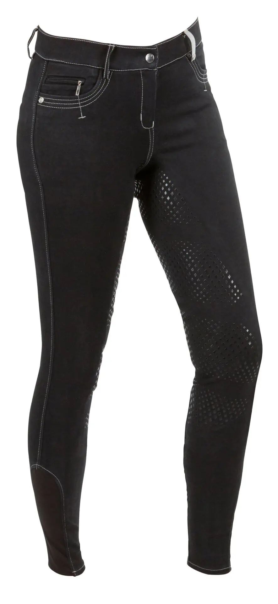 Pantalon d'équitation Covalliero BasicPlus enfant, grip intégral, vue de face