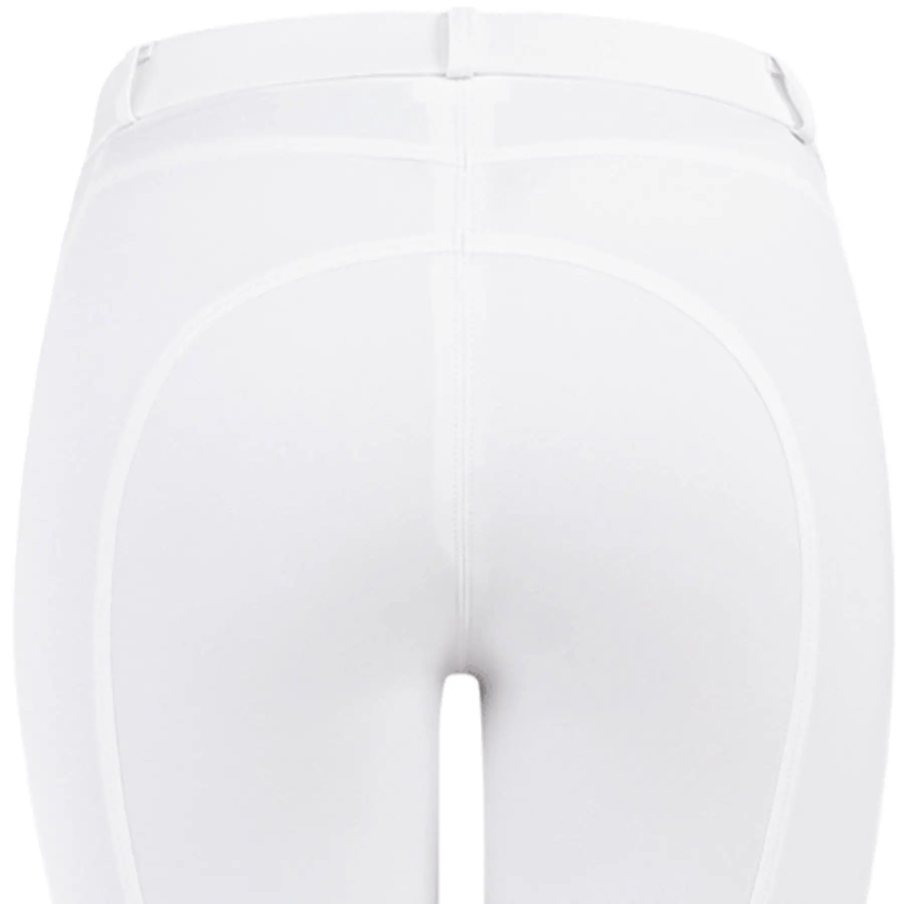 Pantalon d'équitation ELT Micro Genou Silicone, coupe classique, blanc D44