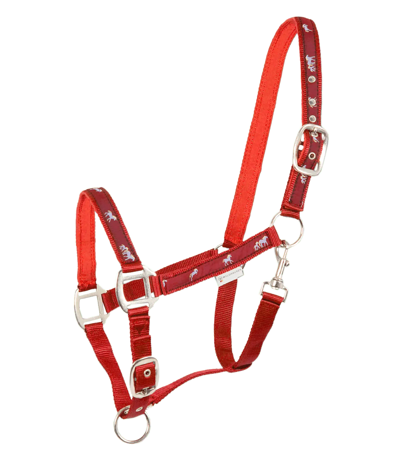 Licol Waldhausen Petits Chevaux, rembourré & réglable, rouge, COB