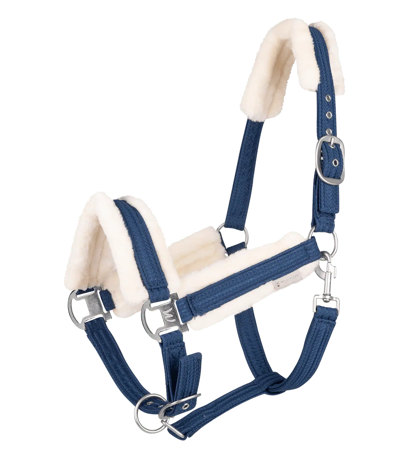 Licol Sparkle Waldhausen, licol moelleux fourré pour chevaux, bleu nuit Full