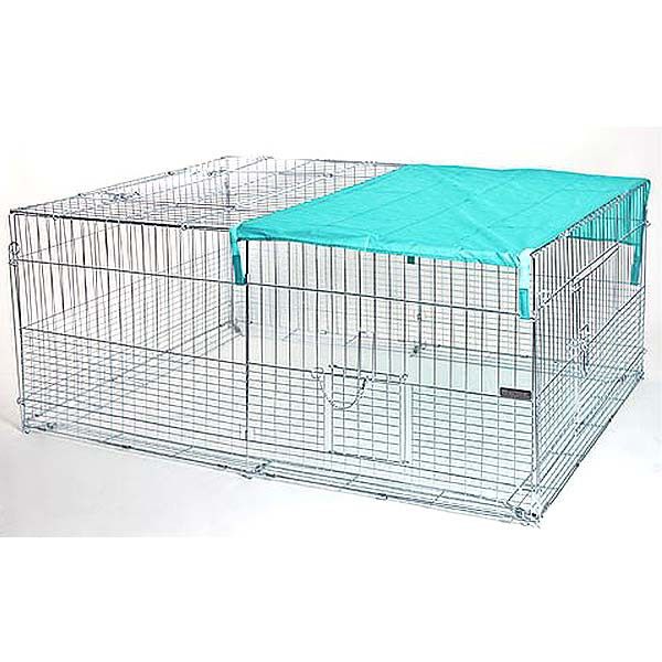 Kerbl Recinto da esterno per animali giovani con barriera antifuga, 144x112x60 cm