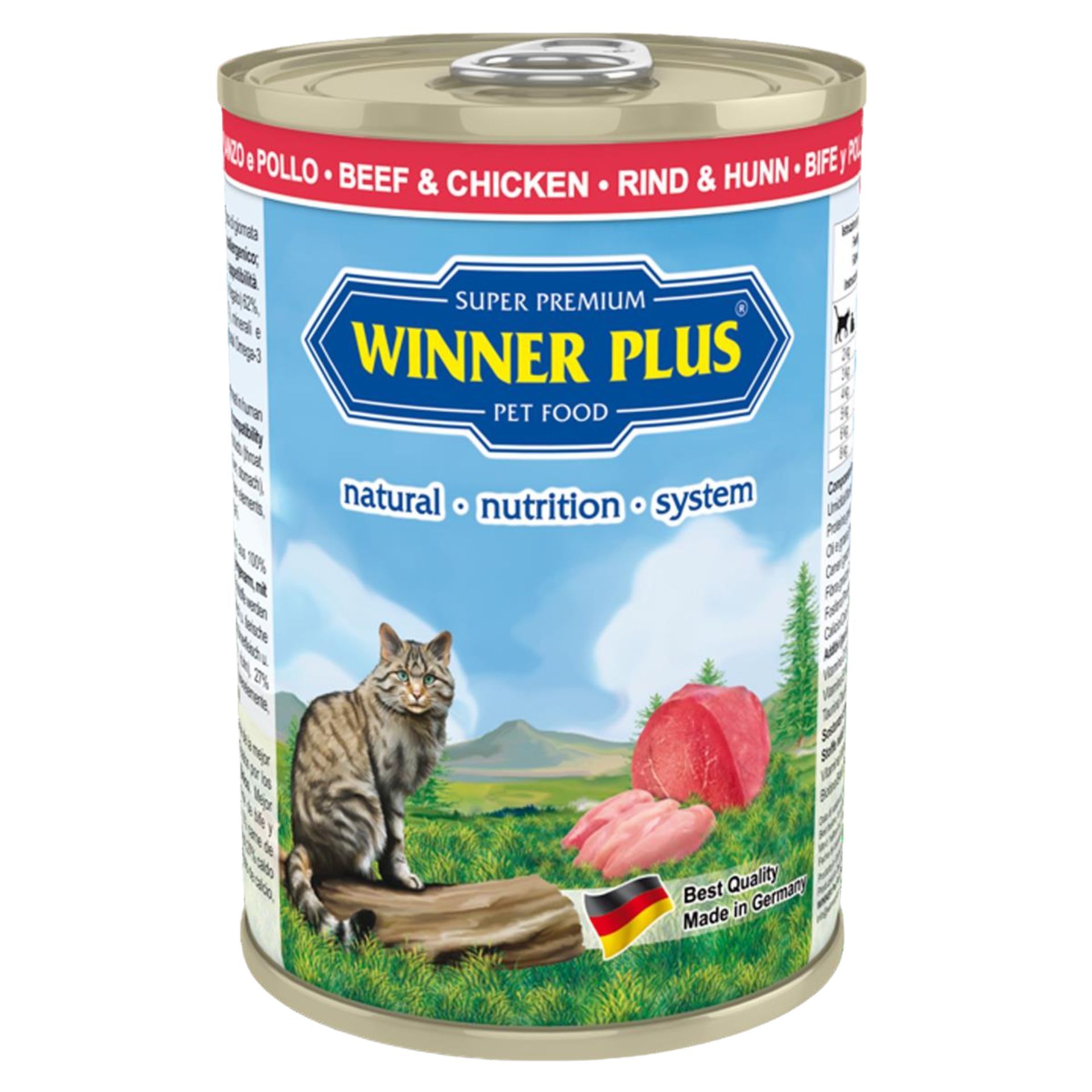 Winner Plus Super Premium Menü Cat marha & csirke, 12 x 395 g
