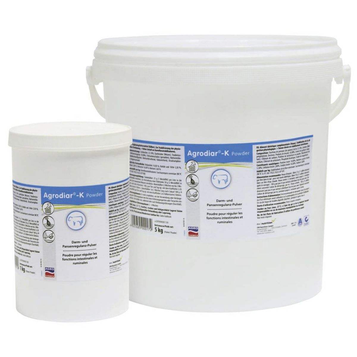 Agrodiar-K Powder Calf Feed Diet Drink for Digestive Support 1 kg, packaging
