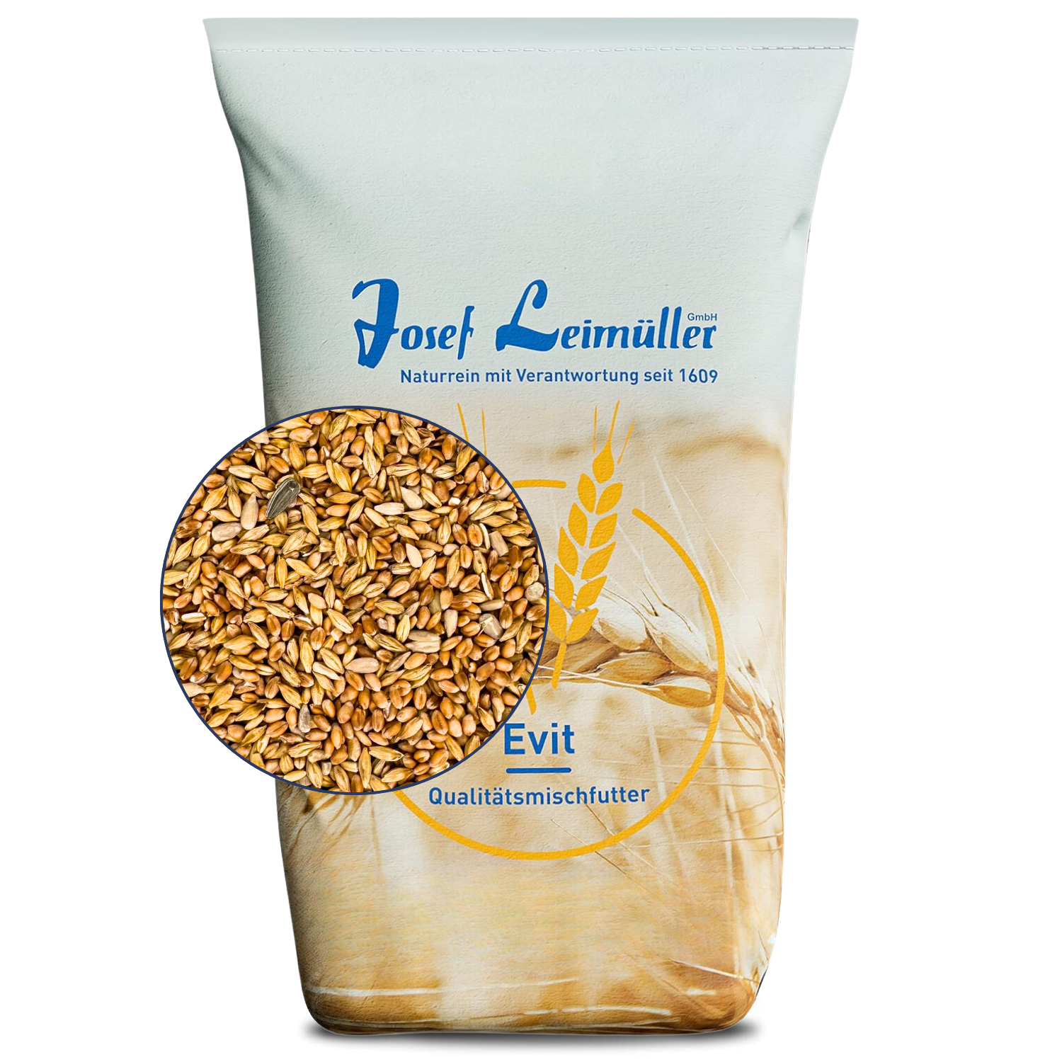 Aliment pour Poulets Soie sans maïs Leimüller 25 kg, emballage, matière
