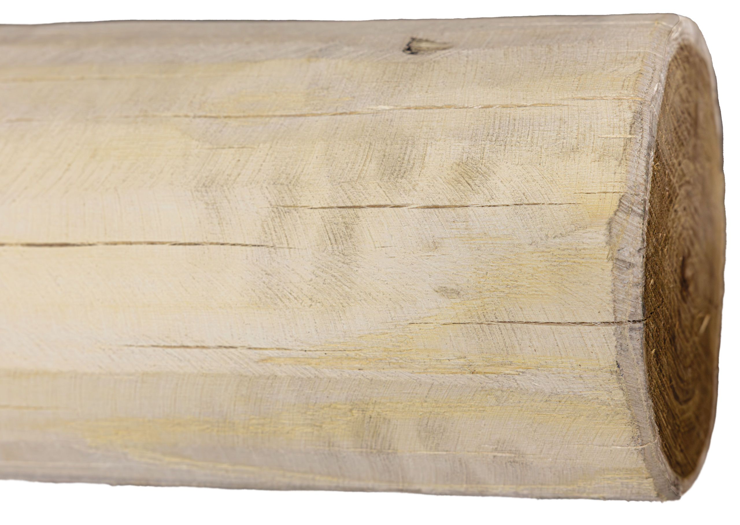 Holz, Stamm, unfertig, runder Querschnitt, helles Farbton