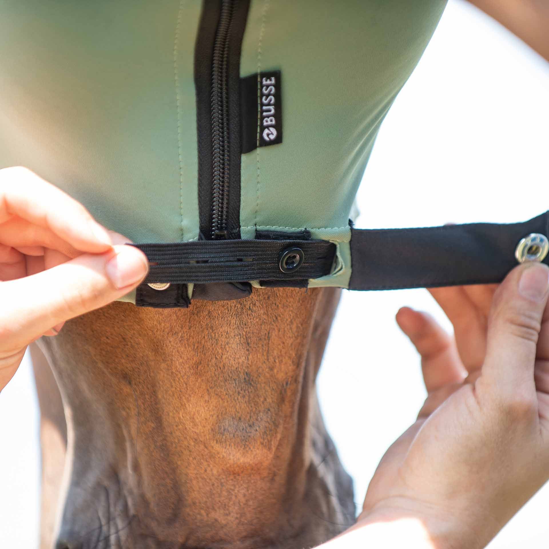 Masque anti-mouches BUSSE TWIN FIT FLEXI, protection yeux/oreilles, FULL olive