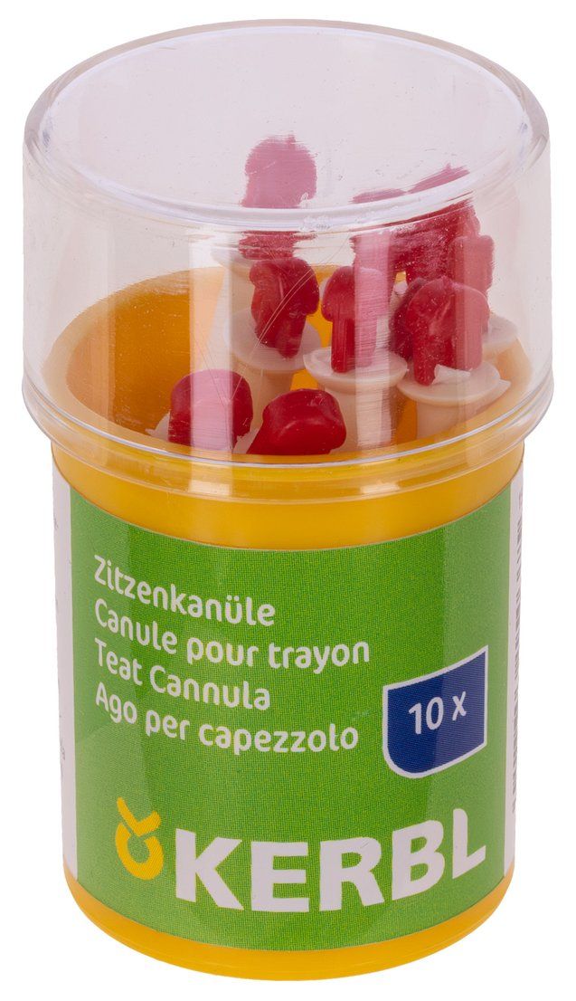 Kerbl Teat Cannula for Cattle, 4.5cm Plastic, Pack of 10