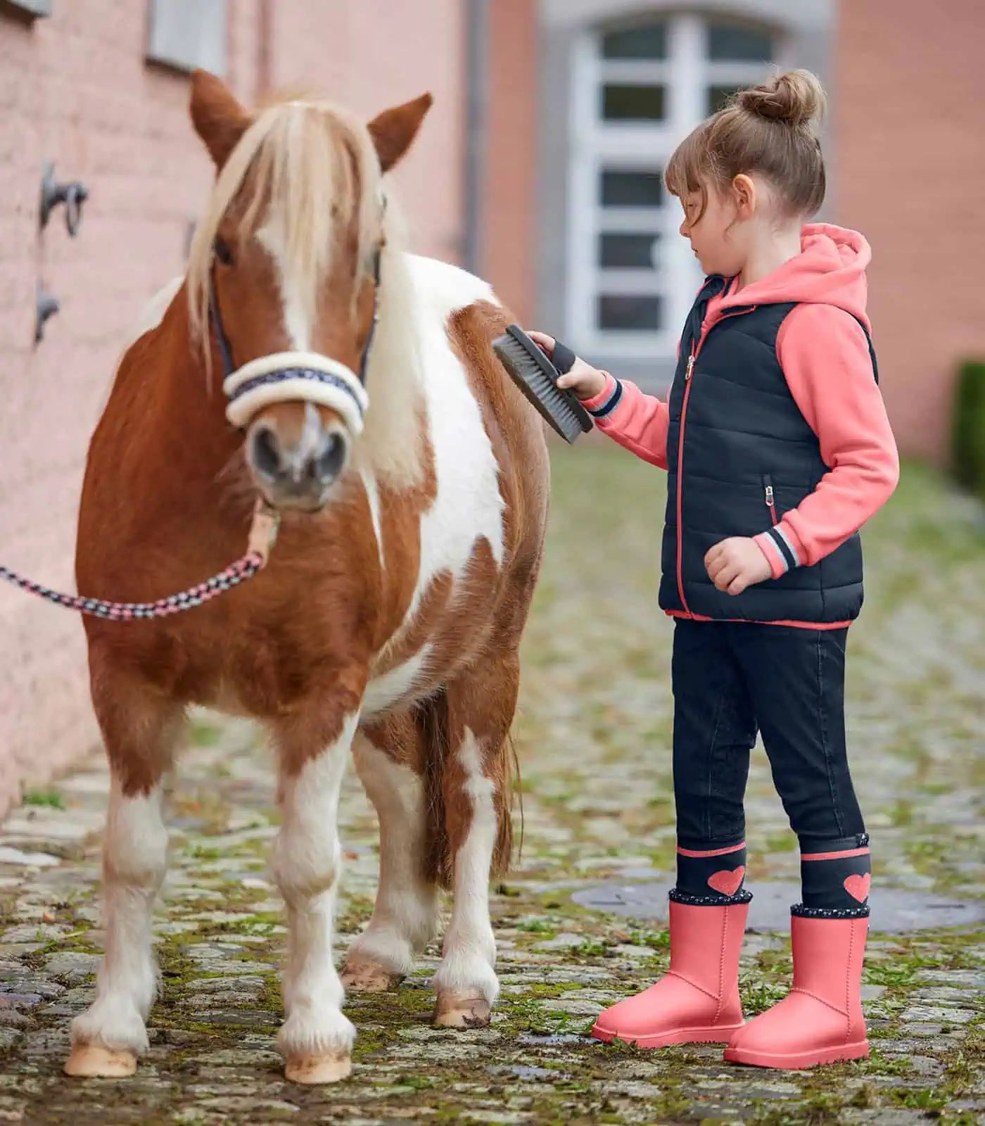 Bottines ELT Rainless Lucky Heart enfant, imperméables, en utilisation