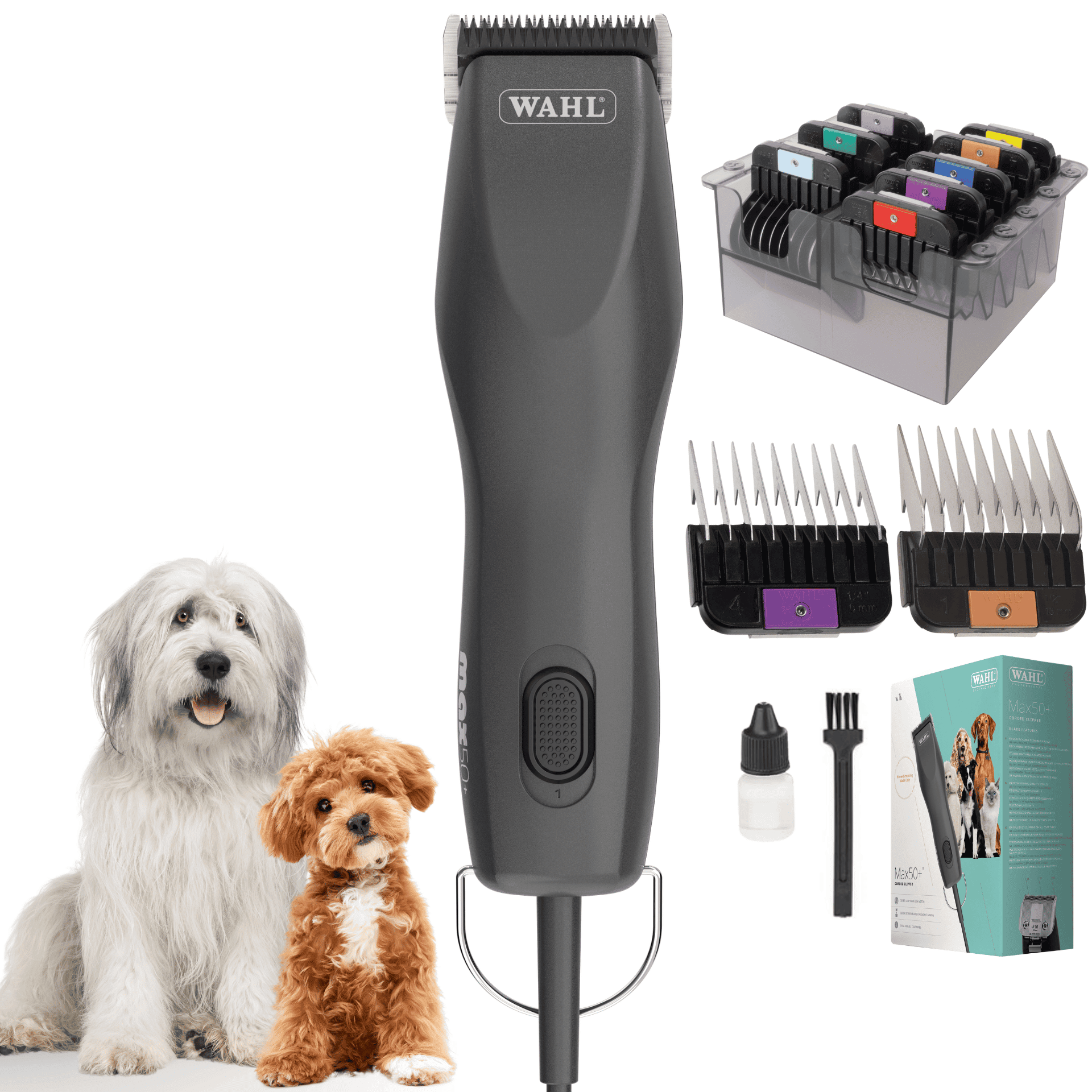 Wahl Max 50+ Schermaschine mit Aufsteckkammset