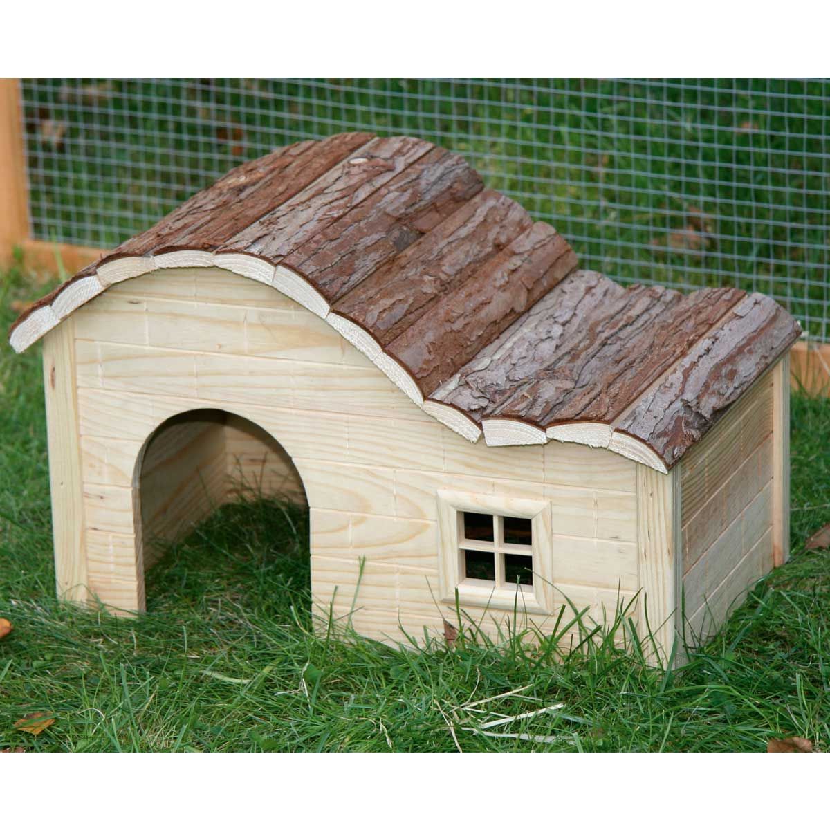 Kerbl NATURE Maison pour Rongeurs Toit Incurvé, 40 x 25 x 25 cm, vue de face