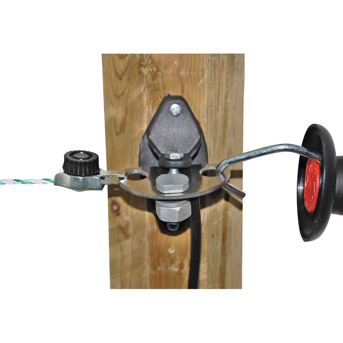 AKO Pince de connexion pour fil de clôture galvanisée, lot de 10, en utilisation