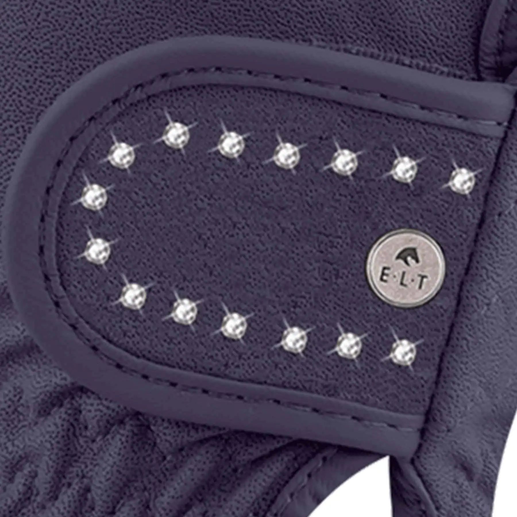 Gant d'équitation ELT Allround - adhérent, respirant, aspect cuir, bleu nuit, XS