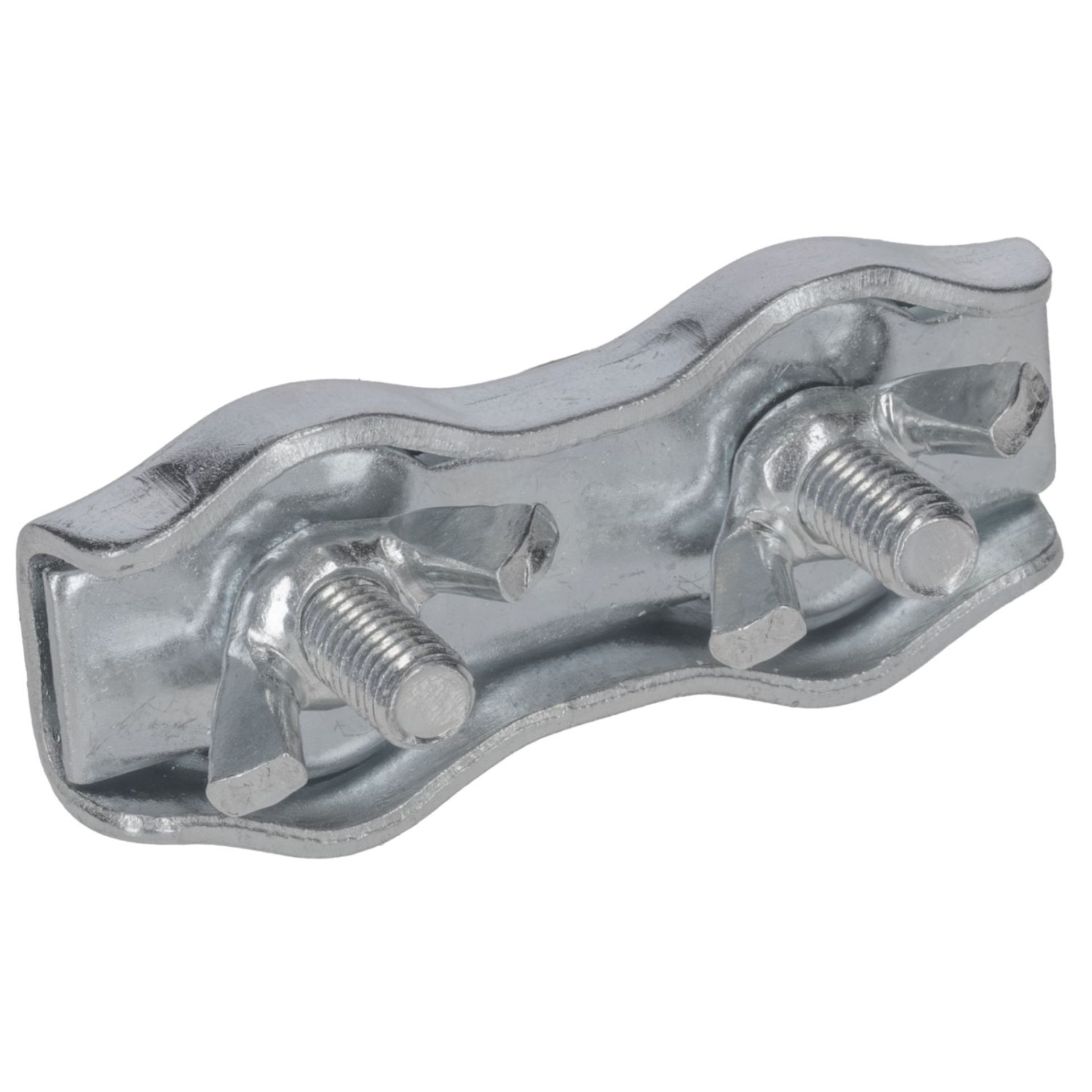 metal clamp, dual bolt, hardware, bracket, staple-like clamp