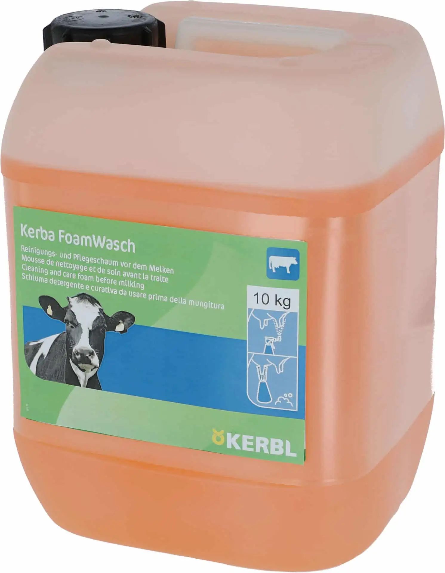 Kerbl Kerba FoamWash Schiuma detergente per mammella all'acido lattico