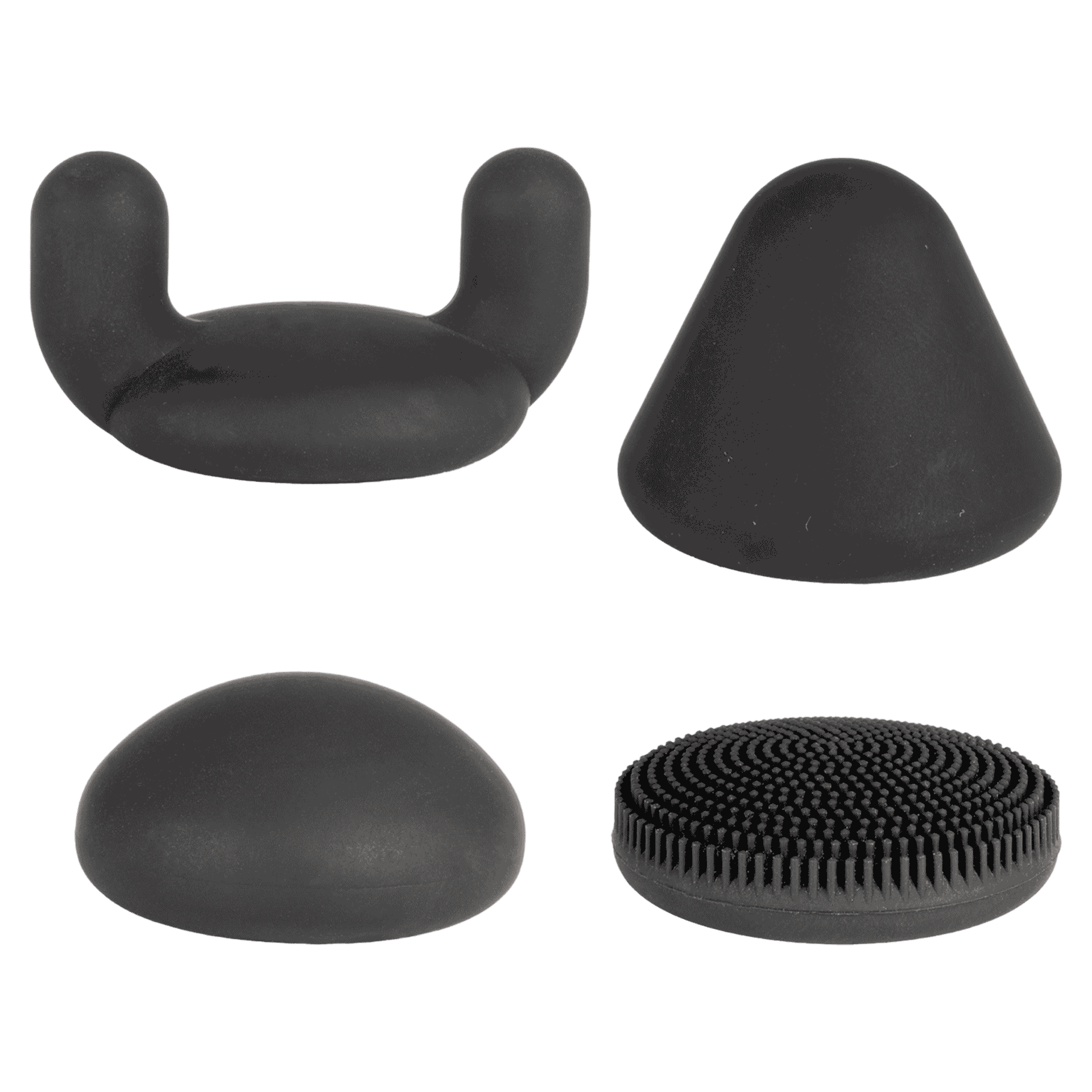 ear tips, silicone cushion, black, browband, brush head