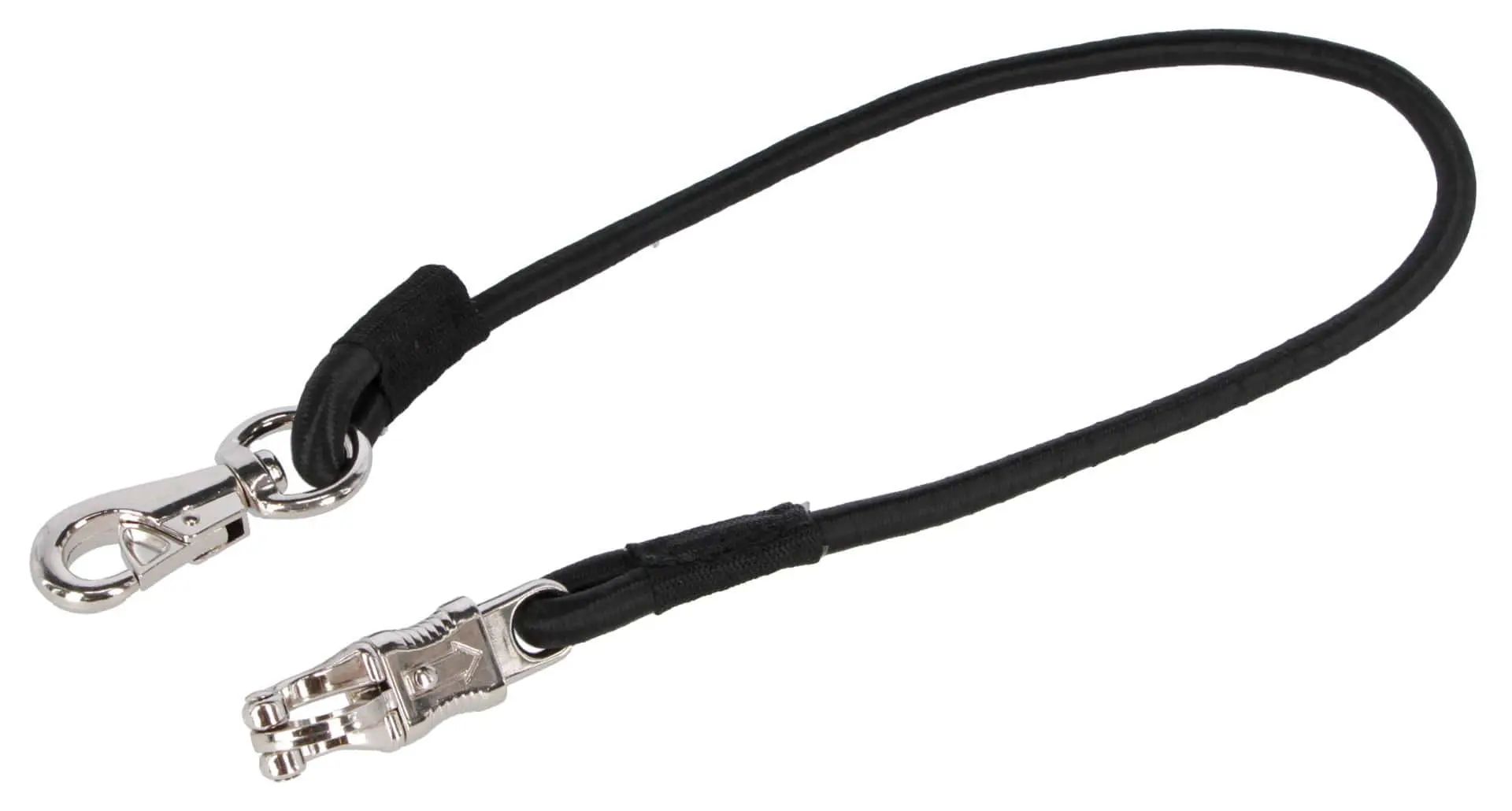 Longe d'attache en caoutchouc noire