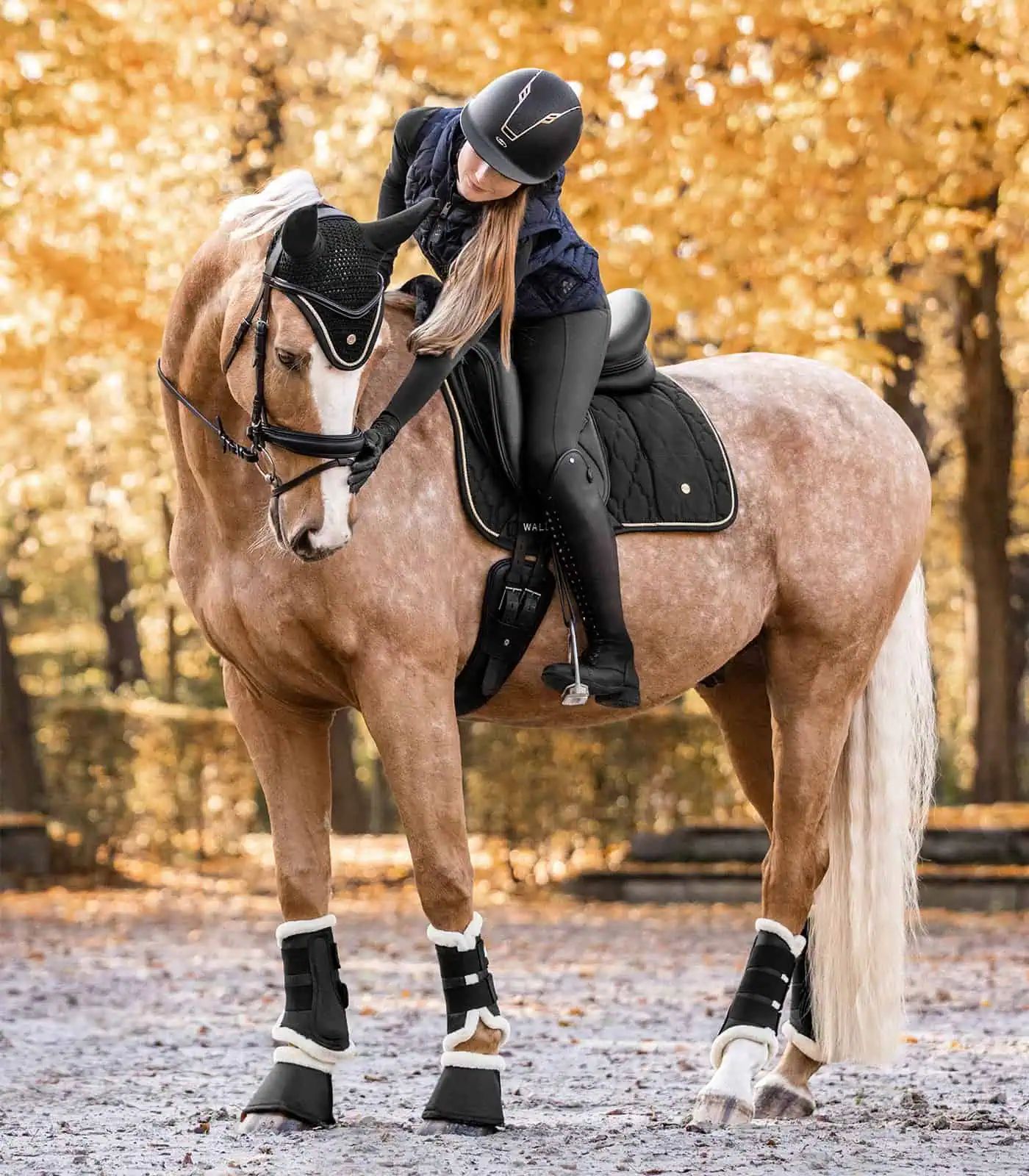 Waldhausen Hufglocke Comfort Fur, Paar mit Fellrand & Stoßschutz, M