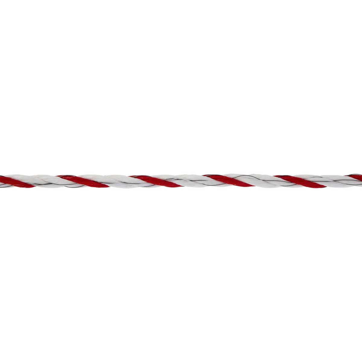 Corde de clôture électrique Agrarzone PREMIUM Ø 6mm, 0.30 TriCOND, blanc-rouge 500 m x 6 mm
