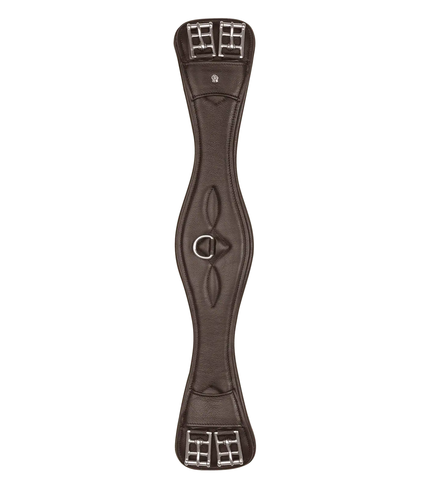 Waldhausen Lederkurzgurt Comfort, Sattelgurt mit Edelstahl-Rollschnallen, braun, 45 cm