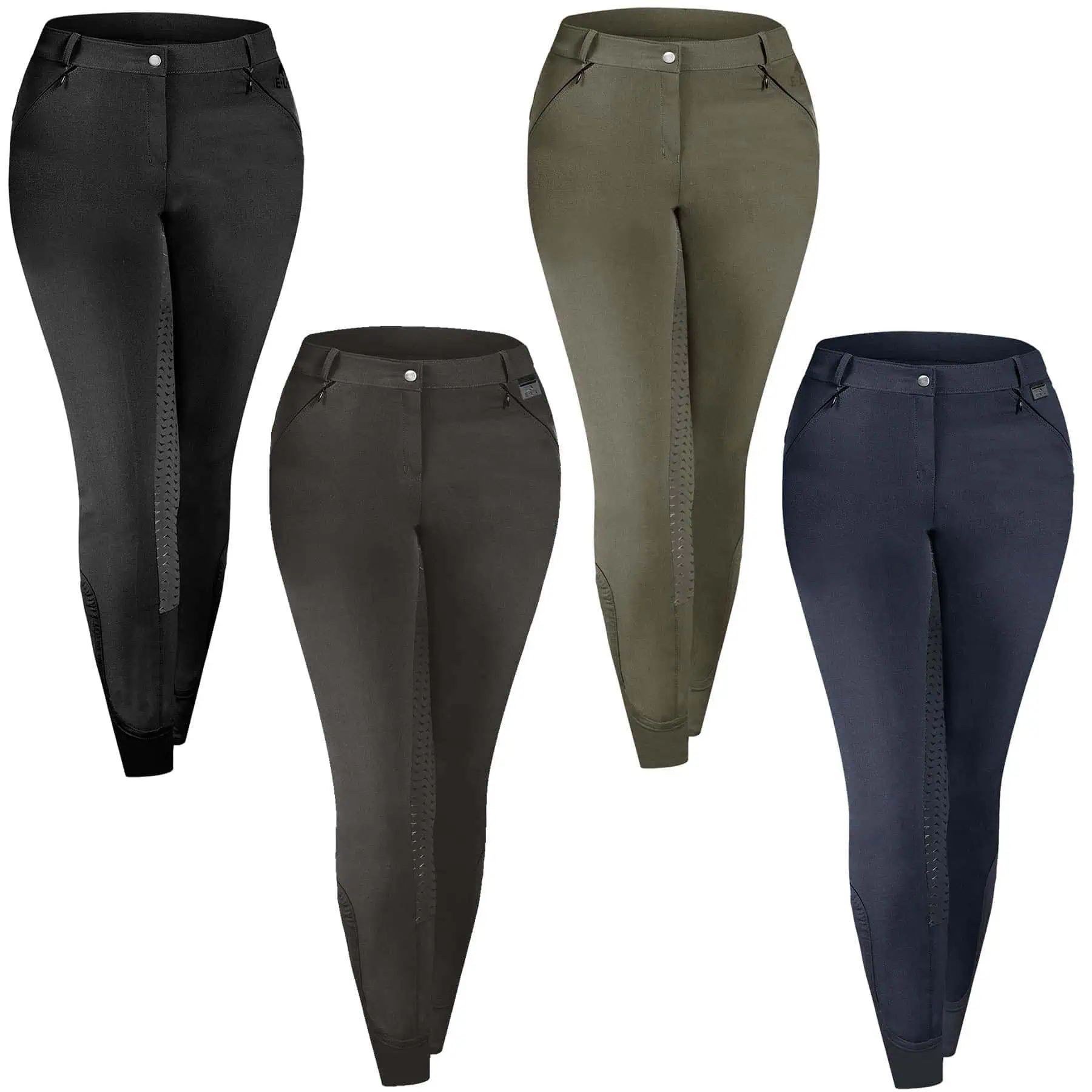 ELT Reithose Dahlia Silikon Vollbesatz, klassisch geschnitten, mud, 48