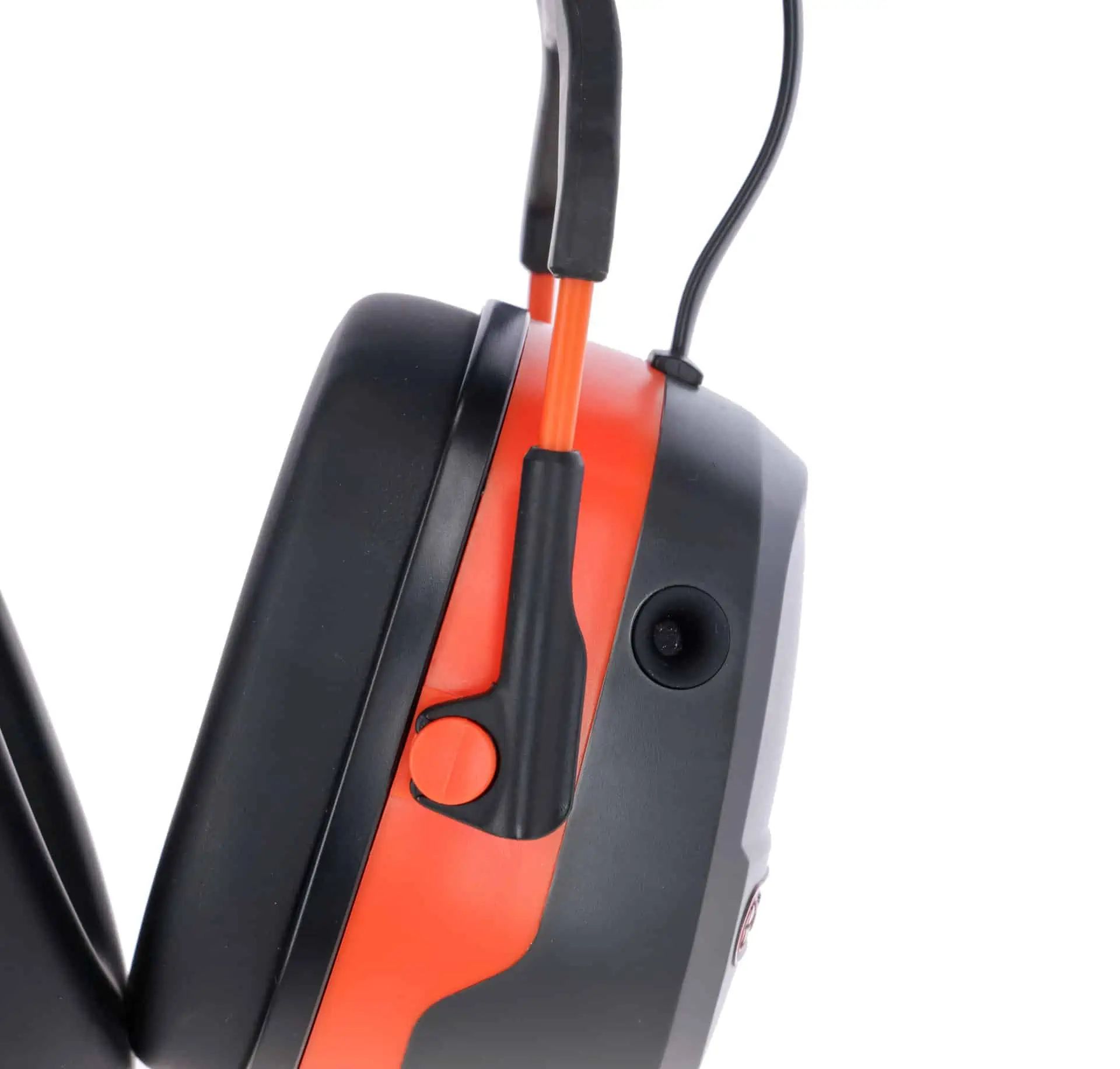 Kerbl Protecție auditivă cu Bluetooth, radio și microfon, detaliu, întrerupător
