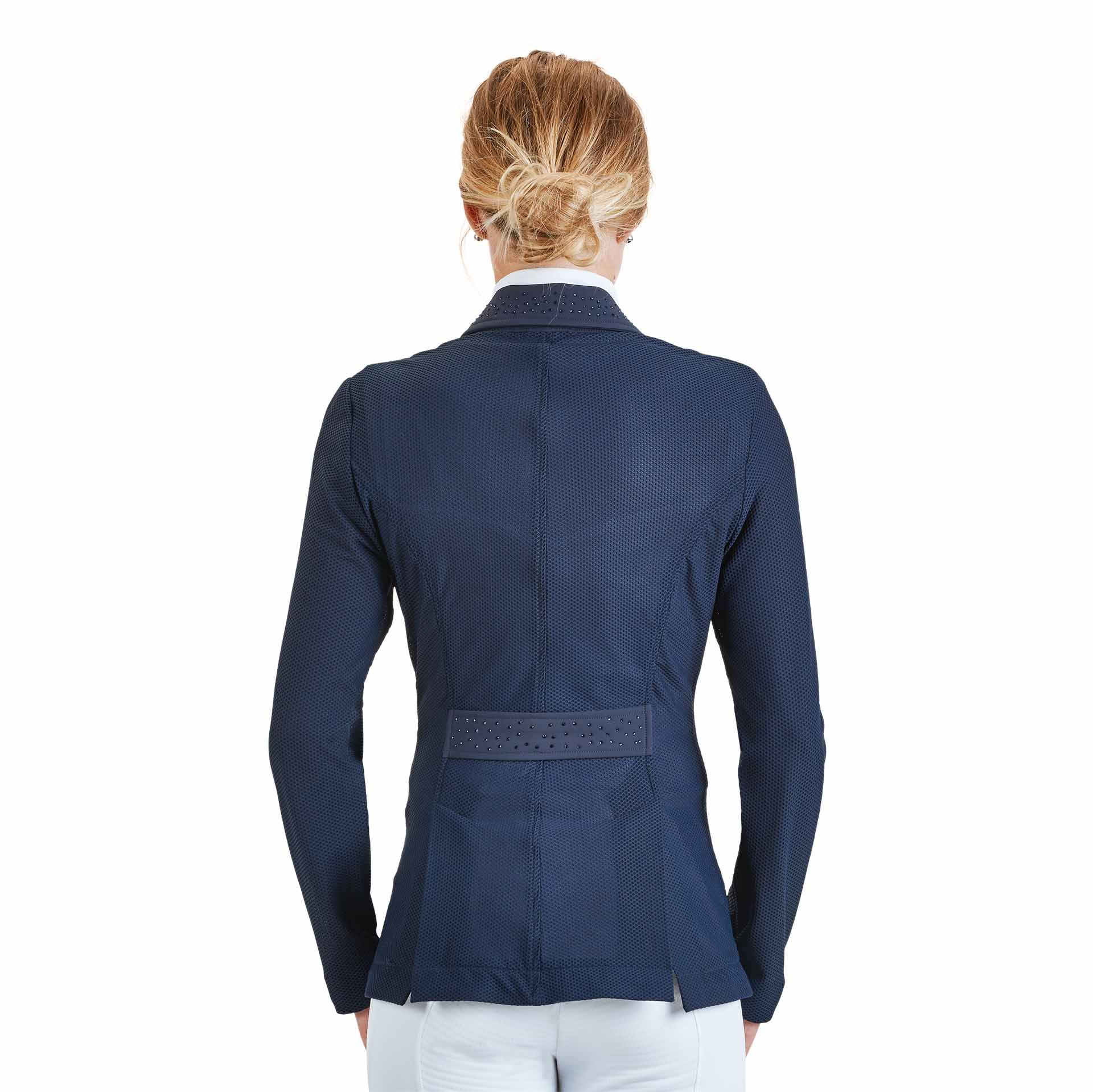 Veste de concours BUSSE MALAGA pour femme, maille respirante et coupe cintrée, bleu marine 38