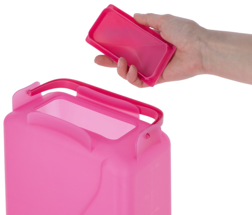 Mangeoire pour volaille Kerbl sur pieds, grille anti-gaspillage, plastique, détail, fermeture