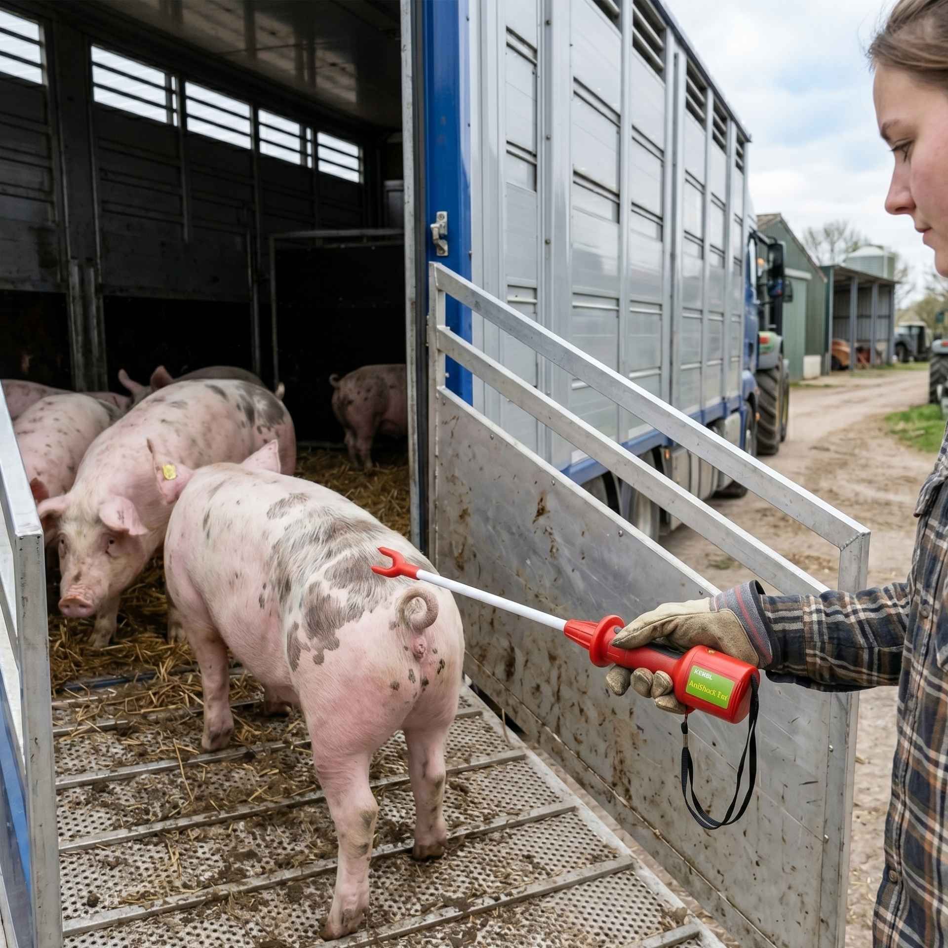 pig, pigs, farm, trailer, vet tool