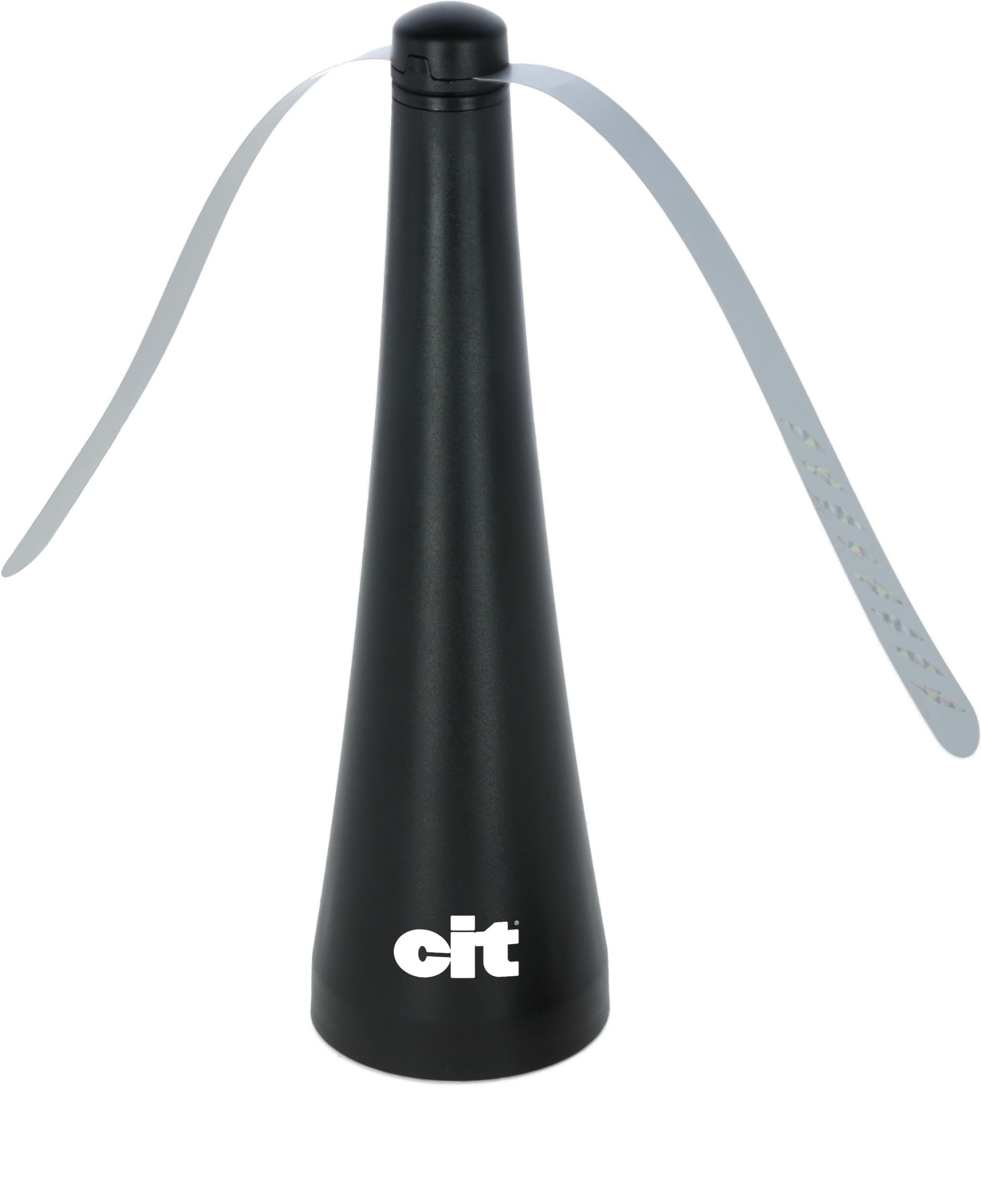 cone, bottle, whistle, black, metallic